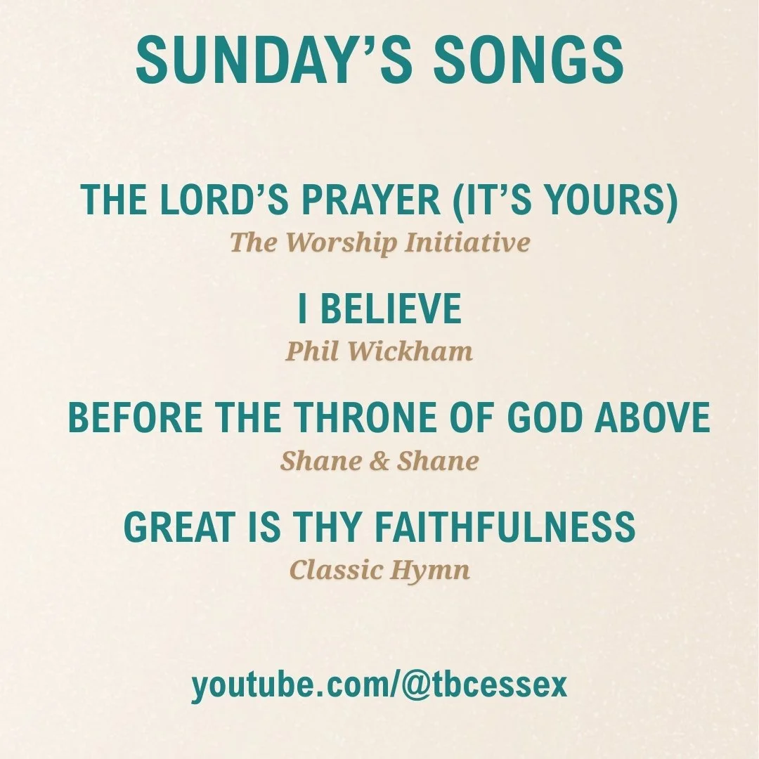 This Sunday, we're studying John 15:1-8, and singing these incredible songs! Be reading and listening in preparation for Sunday!