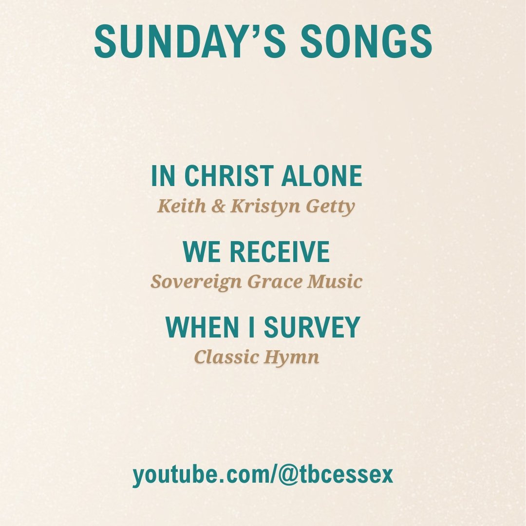 We're studying John 15:9-17 this Sunday, observing the Lord's Supper together, and singing these incredible songs with one another!

Be reading ahead and listening to these songs in preparation for Sunday!