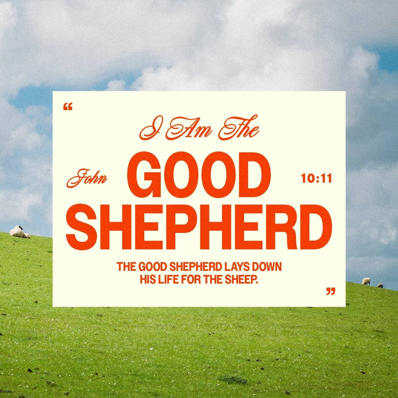 The Shepherd is not simply one who guides us, but the One who died so that we would be saved!