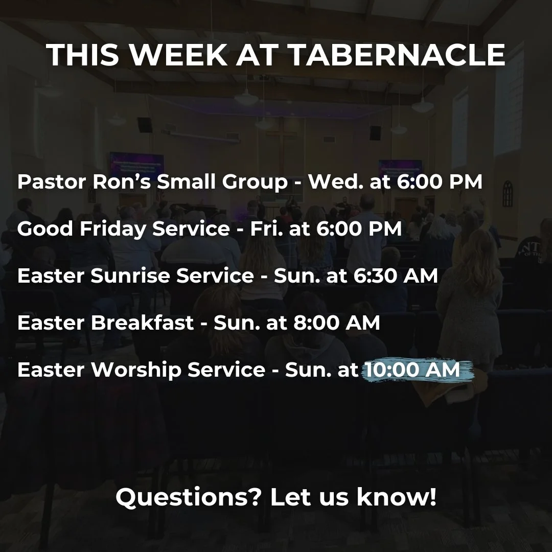 During this incredible Holy Week, we hope you're seeking the Lord, and we look forward to worshipping with you!