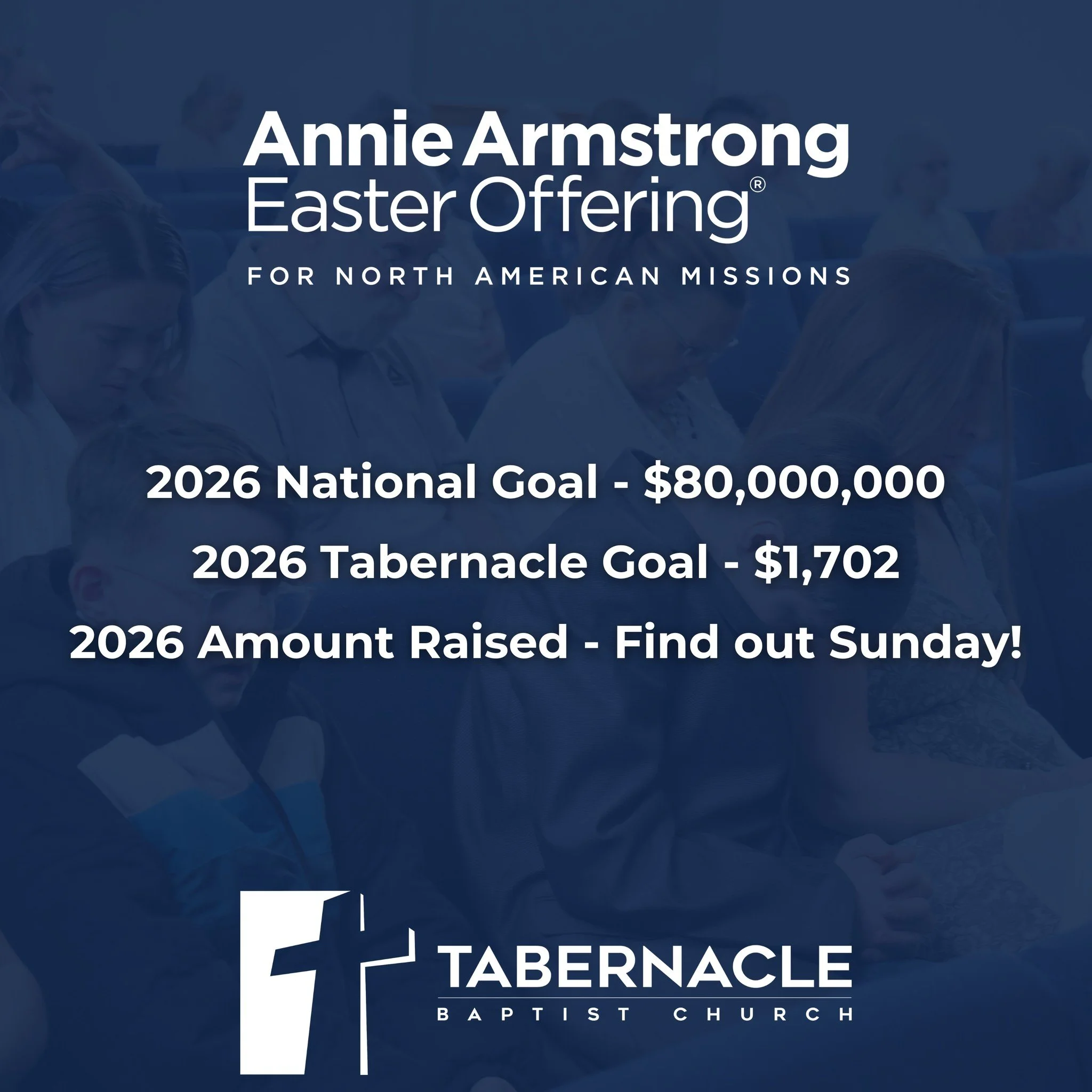 Our collection for the 2026 Annie Armstrong Easter Offering for North American Missions ended Sunday - and we're SO excited to share with our church family what the Lord provided through His people for our missionaries this Sunday!!
