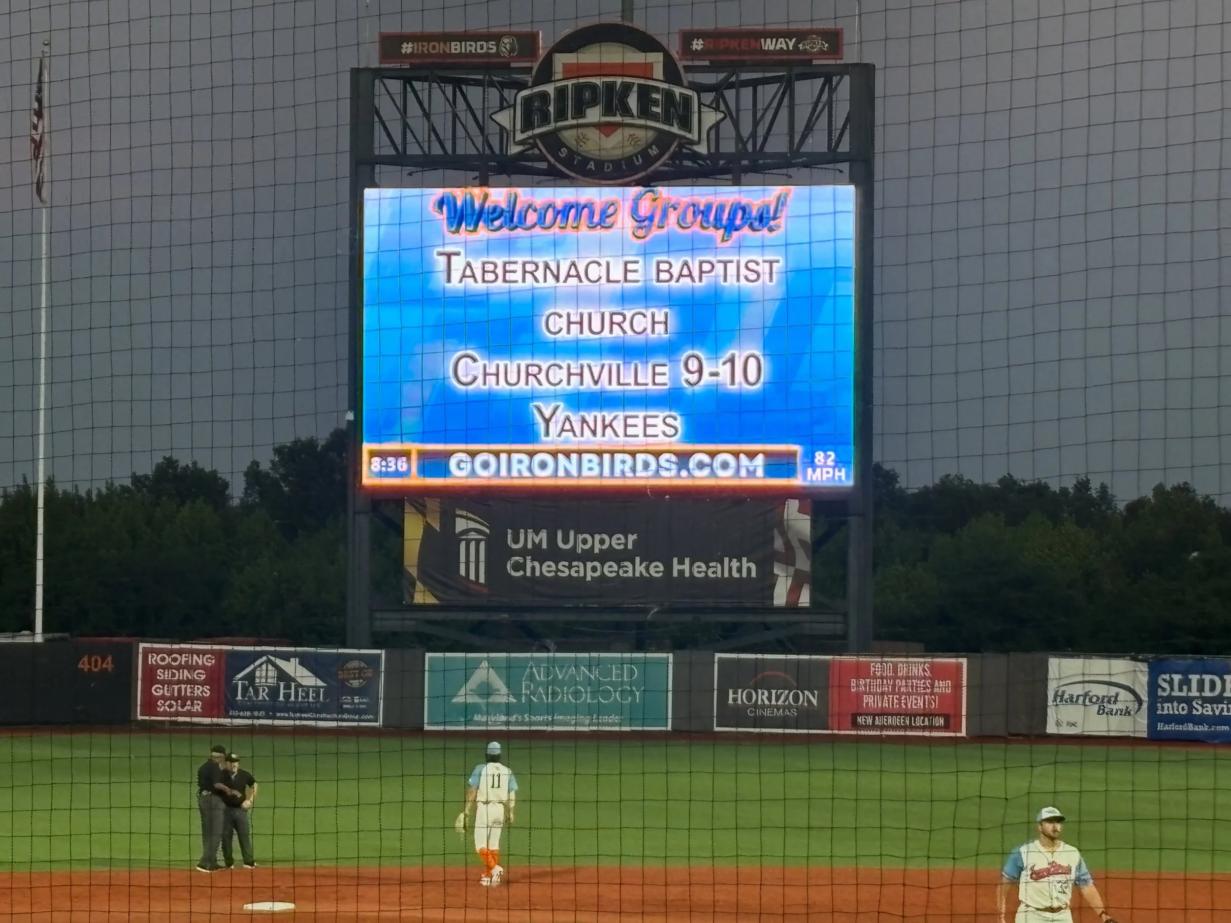 Thankful for the opportunity to rest a little this evening and enjoy some baseball with family and friends!