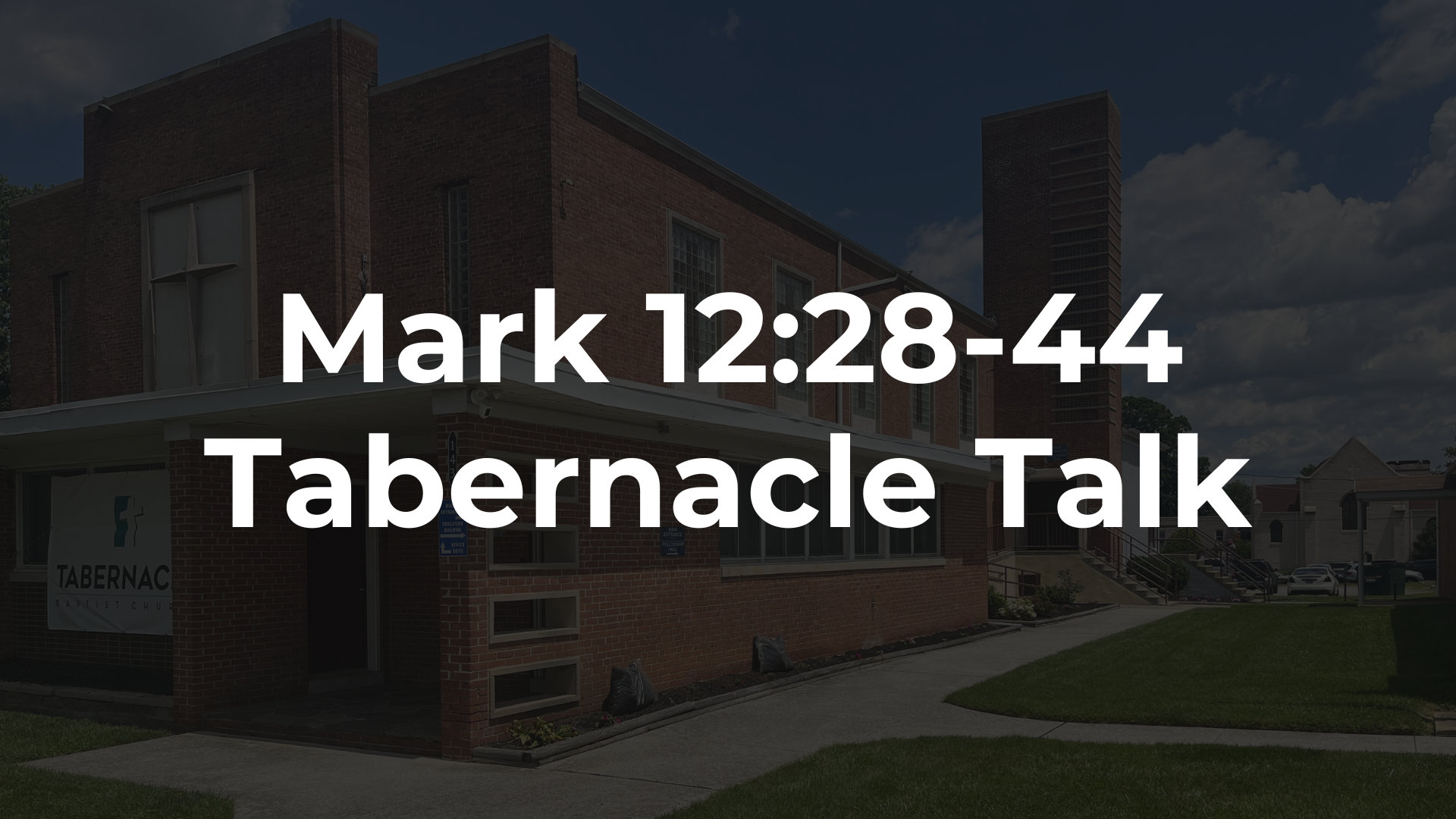 Mark 12:28-44 - Giving It All To Our Triune God
