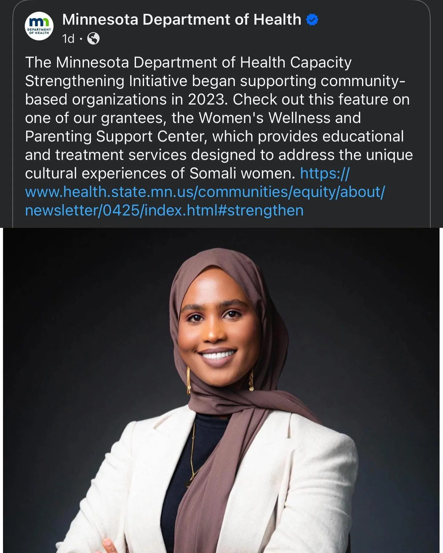 We are honored to be featured by the Minnesota Department of Health. As the Executive Director and Founder of the Women&rsquo;s Wellness &amp; Parenting Support Center, I am proud of the progress we&rsquo;ve made and sincerely grateful for our dedica