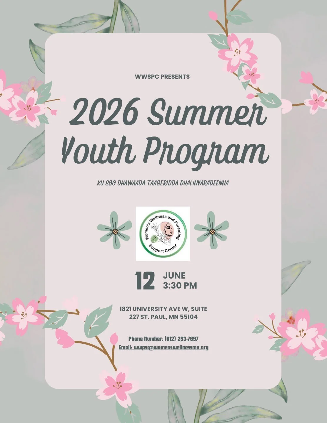 Join us for the 2026 Summer Youth Program Launch Day on June 12 at 3:30 PM! 

We&rsquo;re excited to welcome youth, parents, guardians, and community members as we kick off a summer of leadership, learning, personal growth, and community connection.
