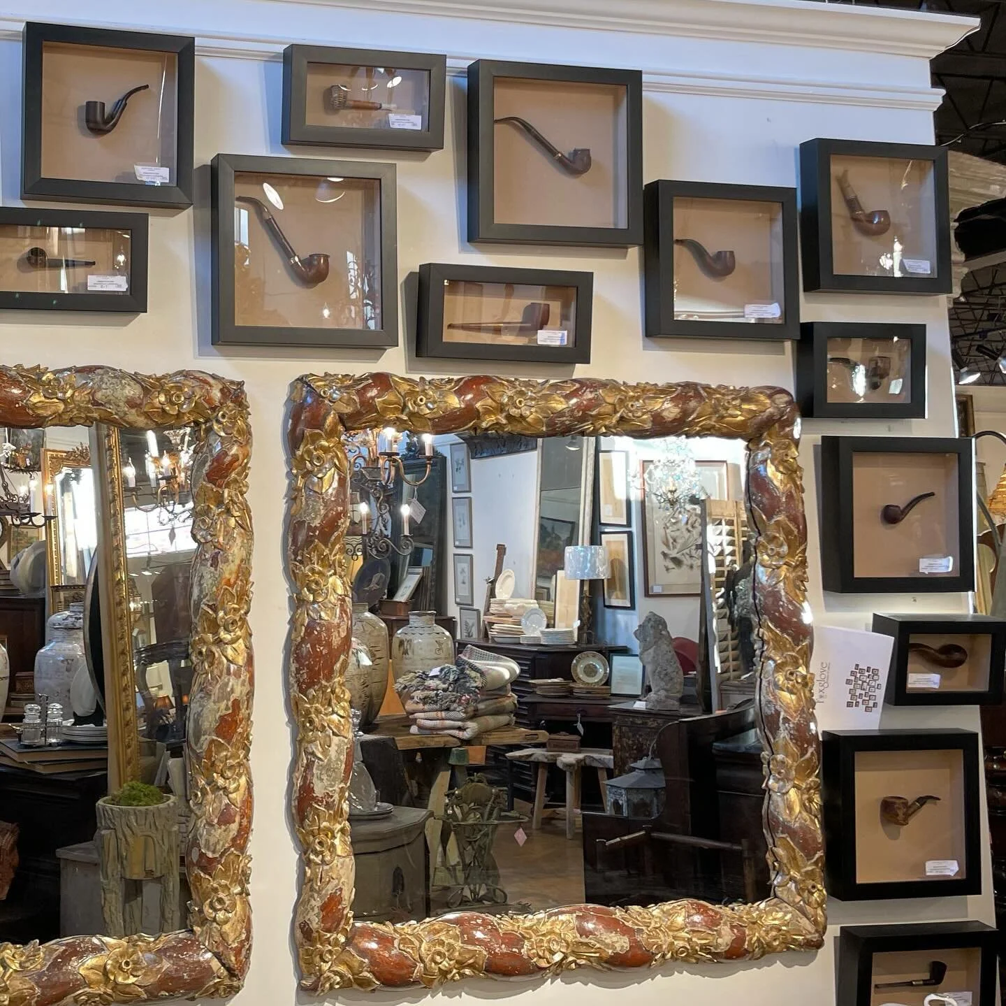 Do you have a collection that could be made into an art wall? I love the statement these old pipes and corkscrews have when hung in a grouping. I can imagine them hanging in a gentleman&rsquo;s office or a bar. Look around your home and see if you ha