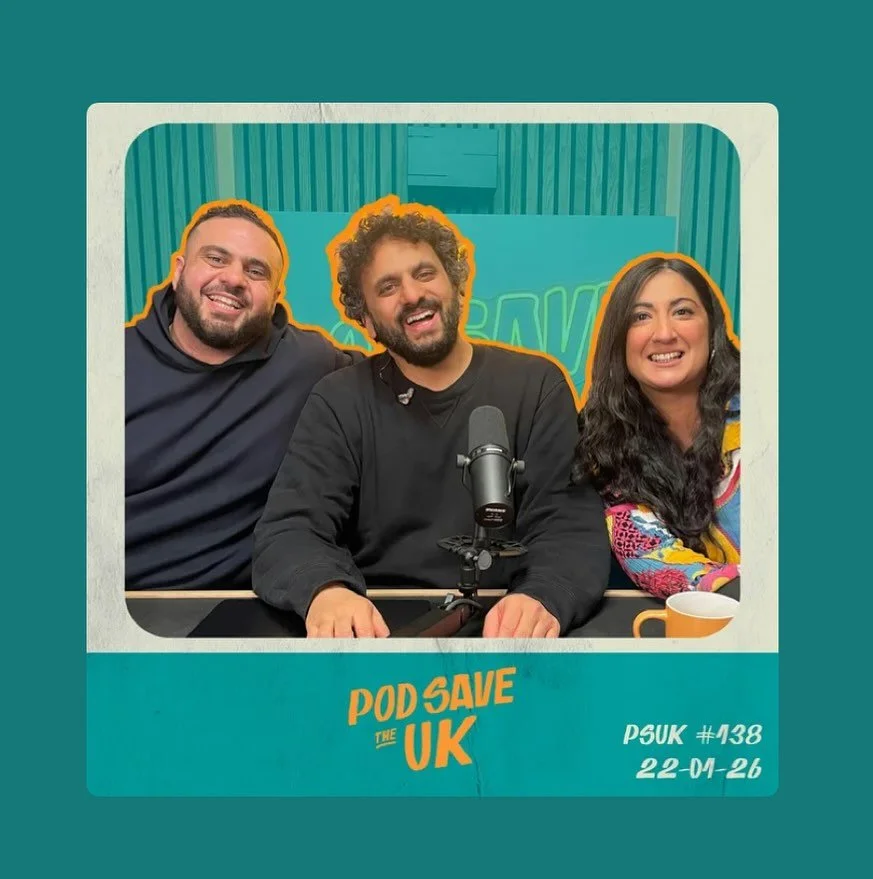 Did you catch @alaashehada_ on @podsavetheuk?

Thanks @mrnishkumar and the team for the interview!

Palestine Comedy Club will be out in UK cinemas from Feb 26th - click the link in our bio for more details!