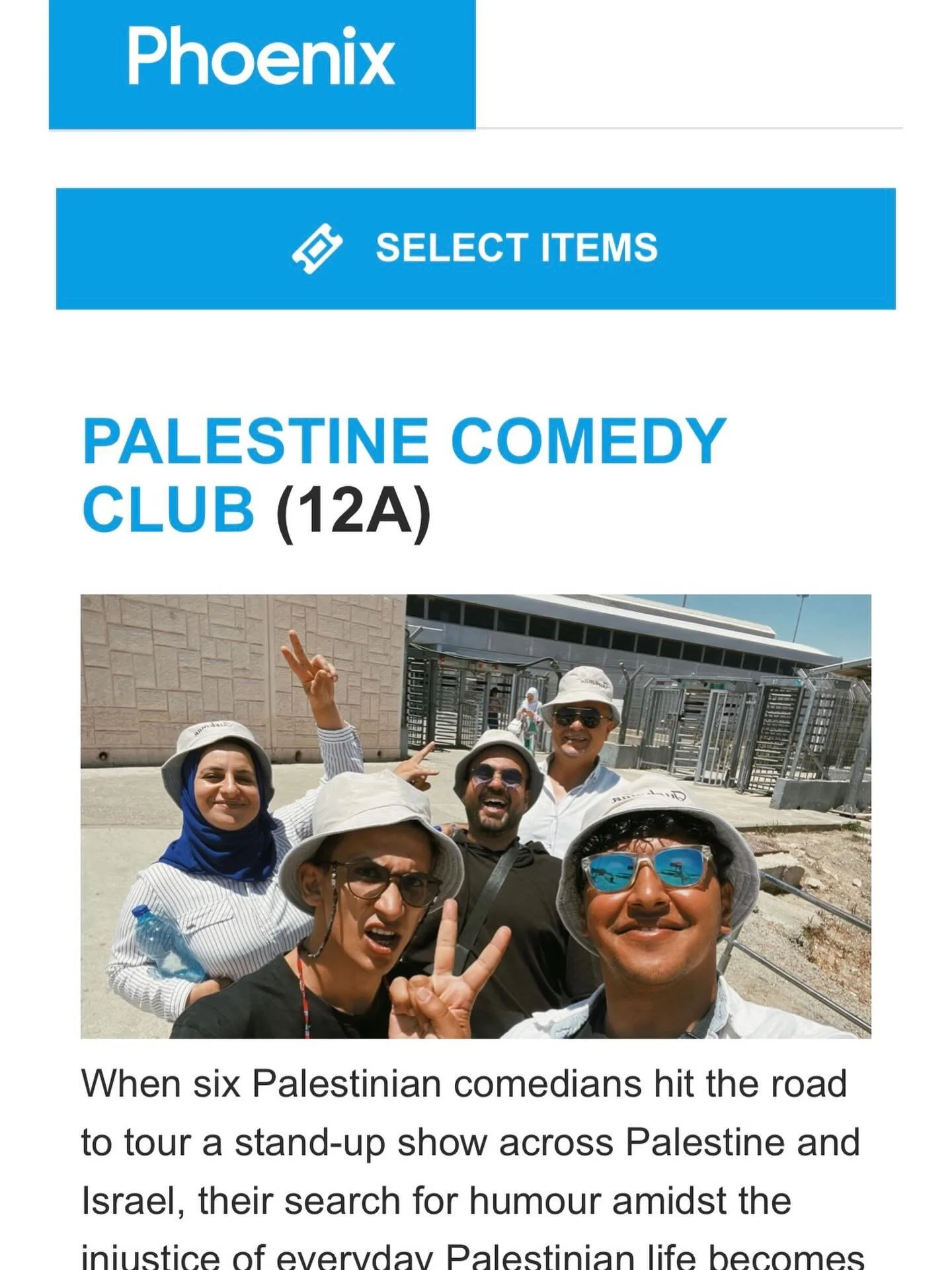 Good morning #Leicester! 

Palestine Comedy Club is screening tonight at 8.30pm @phoenixleic 

After the screening there will be a special live comedy performance from @alaashehada_  and Q&amp;A from @lottie_knowles and @funnysidecollective 

See you