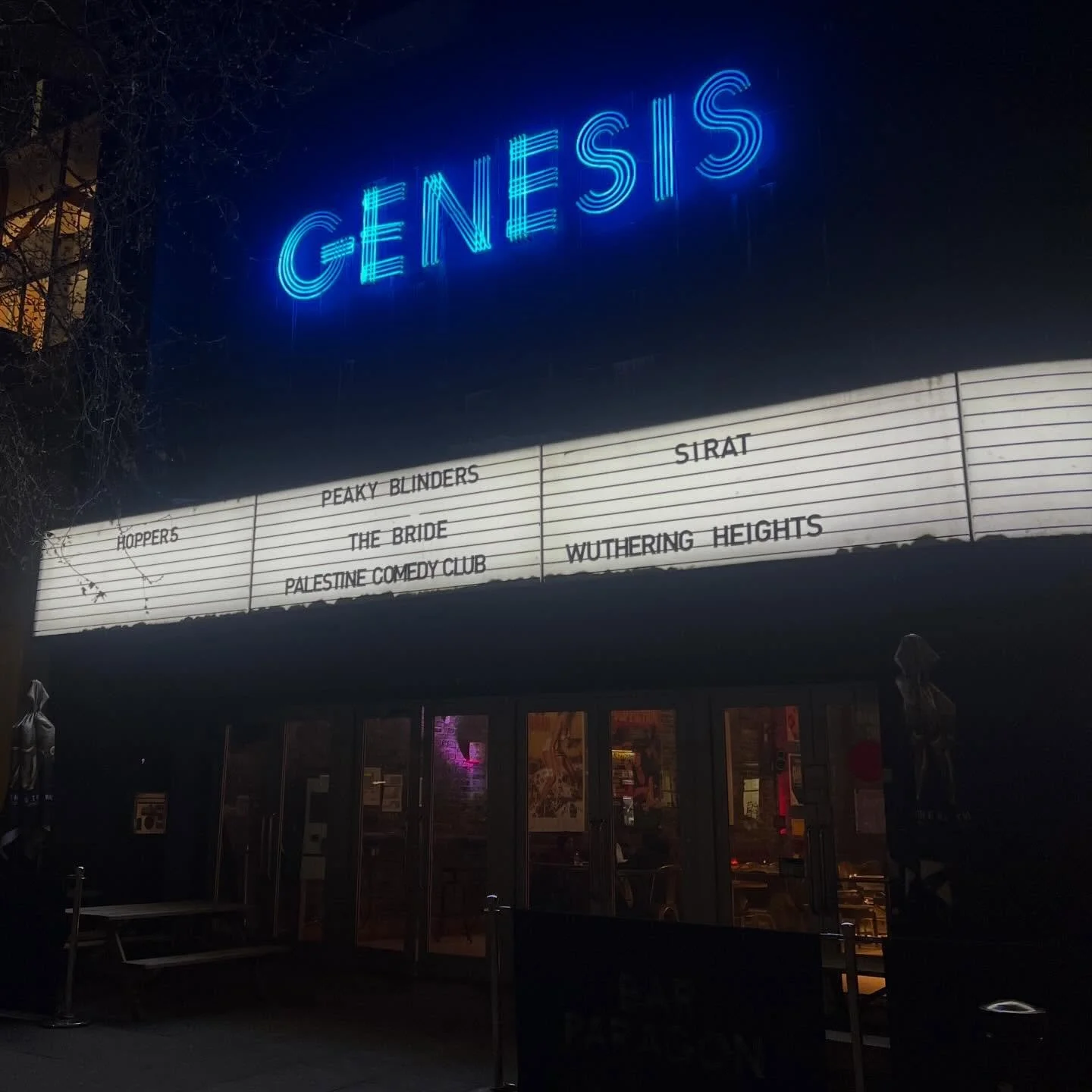 Our name in (tiny) lights!
Thank you @genesiscinema for a great night! What a brilliant audience - so many great questions and a really insightful conversation. Thank you so much to everyone who came and chatted. 
We are missing @regashots on this to