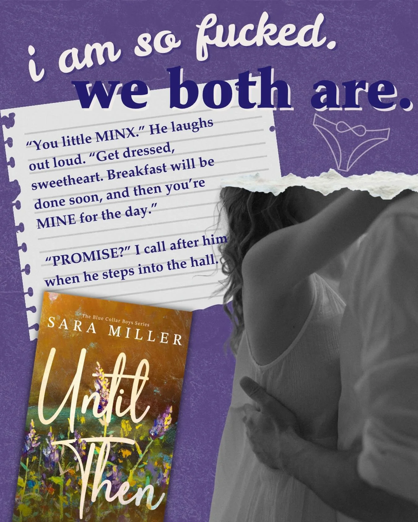 IYKYK. 😏

This is one of my favorite scenes to write&mdash;Greer getting a little&hellip; handsy.

Want to get in on the fun? Grab your copy of Until Then on Amazon or KU today!

Love Ya, Mean It! 💛