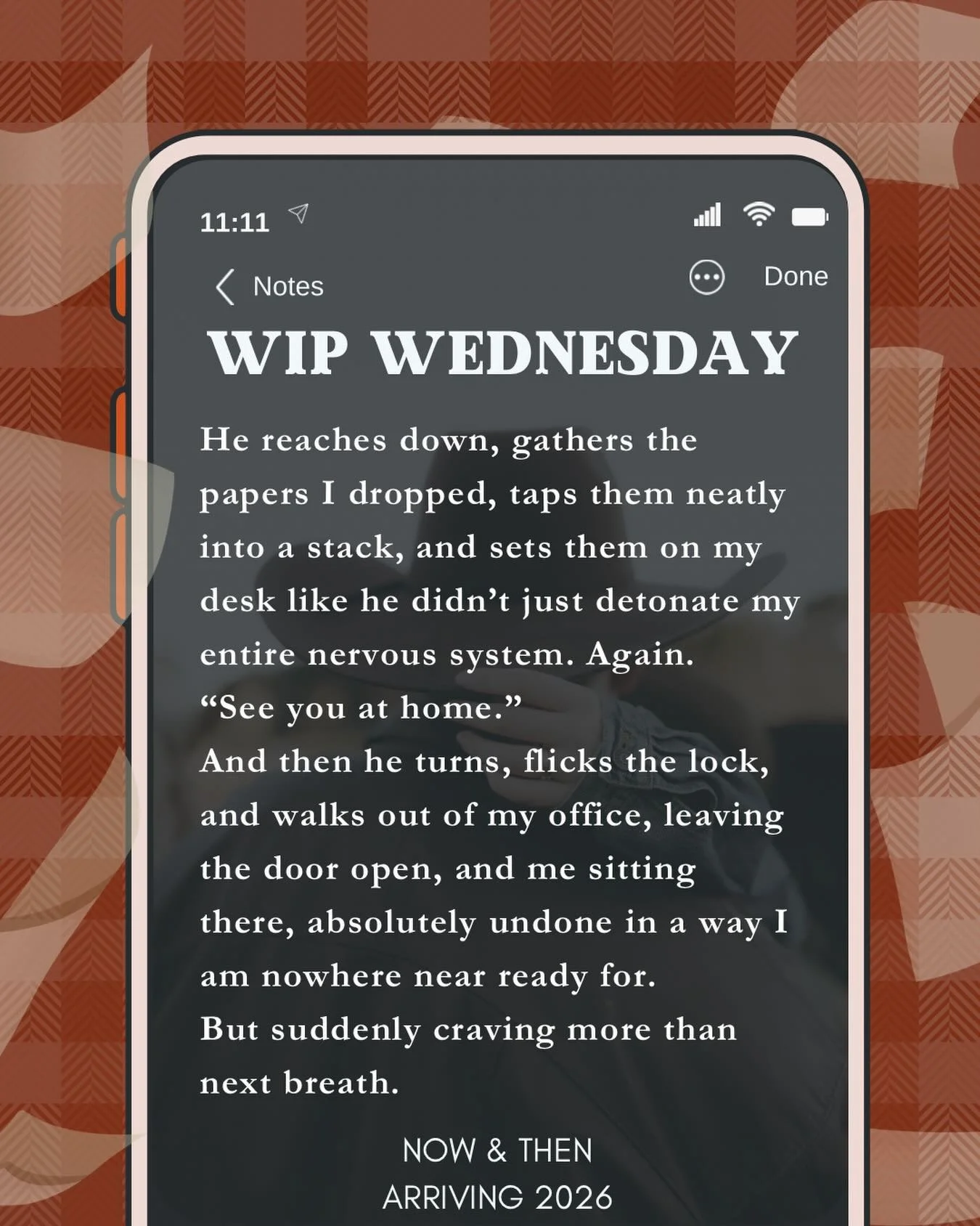 A little sneaky-peak to wet your whistle. 😮&zwj;💨

I am soooooooo close to finishing Now &amp; Then!

It could most definitely suck, but I&rsquo;m confident it&rsquo;ll be in the wheelhouse of &ldquo;not a dumpster fire.&rdquo;

Guess I&rsquo;ll fi