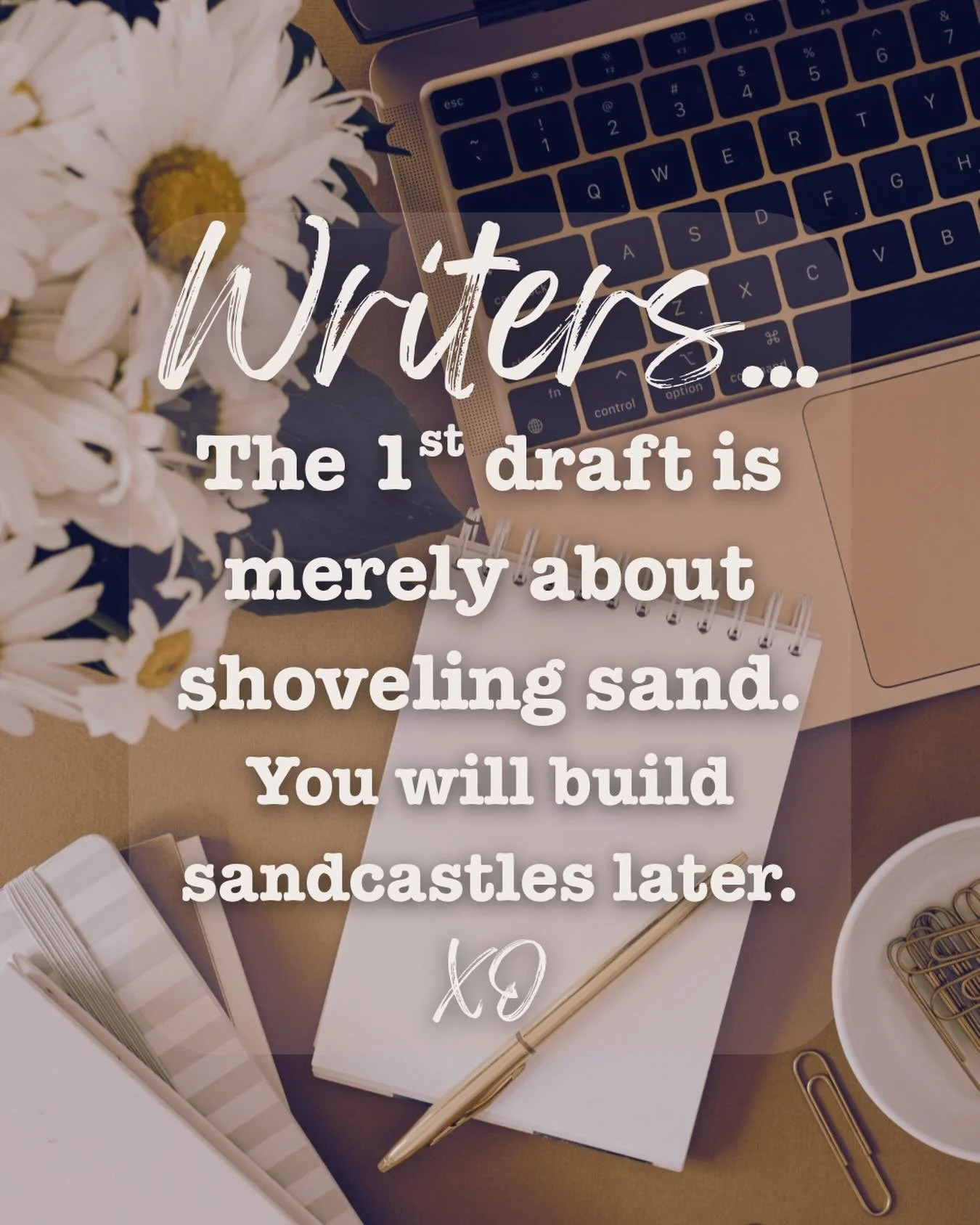 Just reminding myself:

This is first draft mode.

This when perfection whispers but imposter syndrome shouts.

This is the messy draft.

This is the sand-on-your-hands part. 

Perfection can wait.

The sandcastles will come.

LY.MI.💛