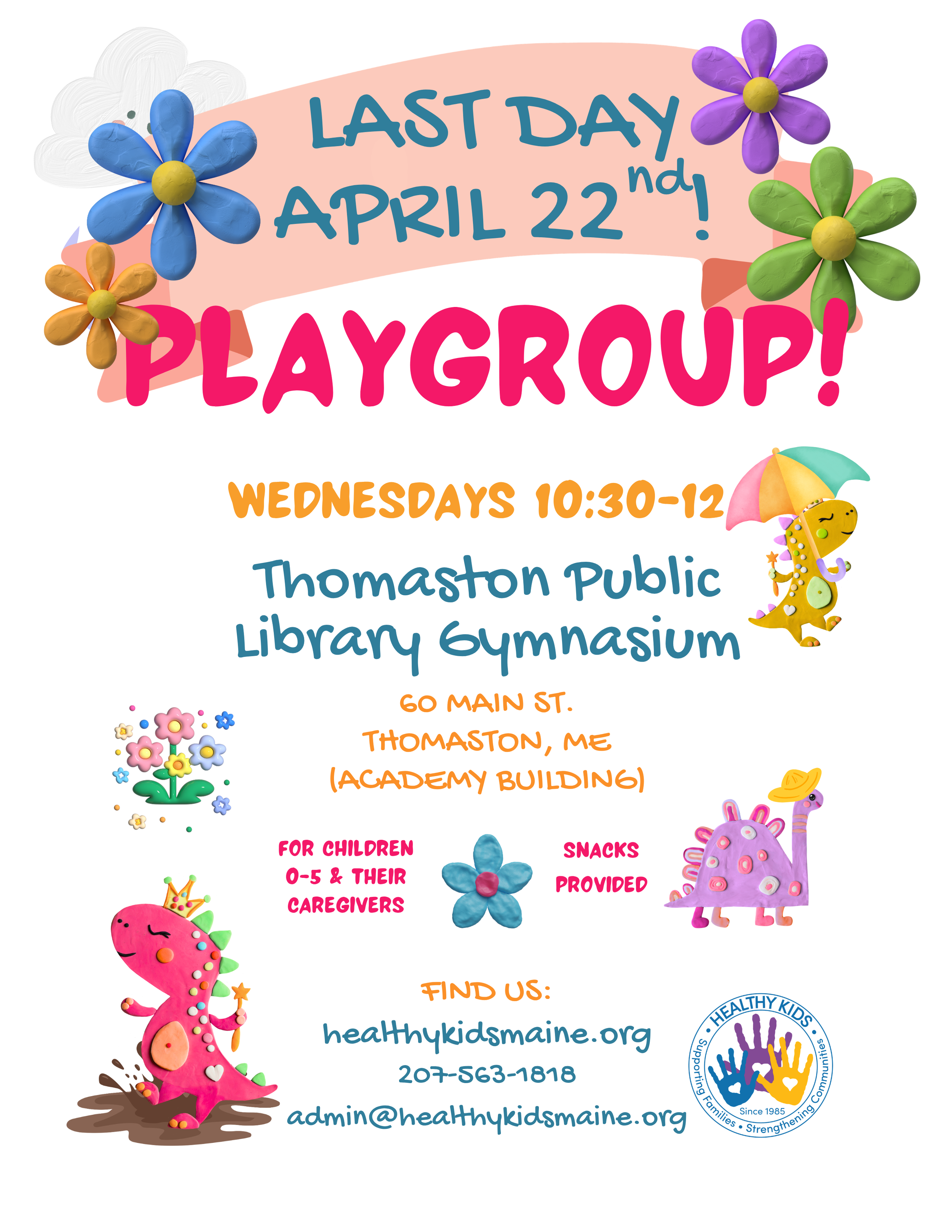 Last Day: Playgroup at the Thomaston Public Library