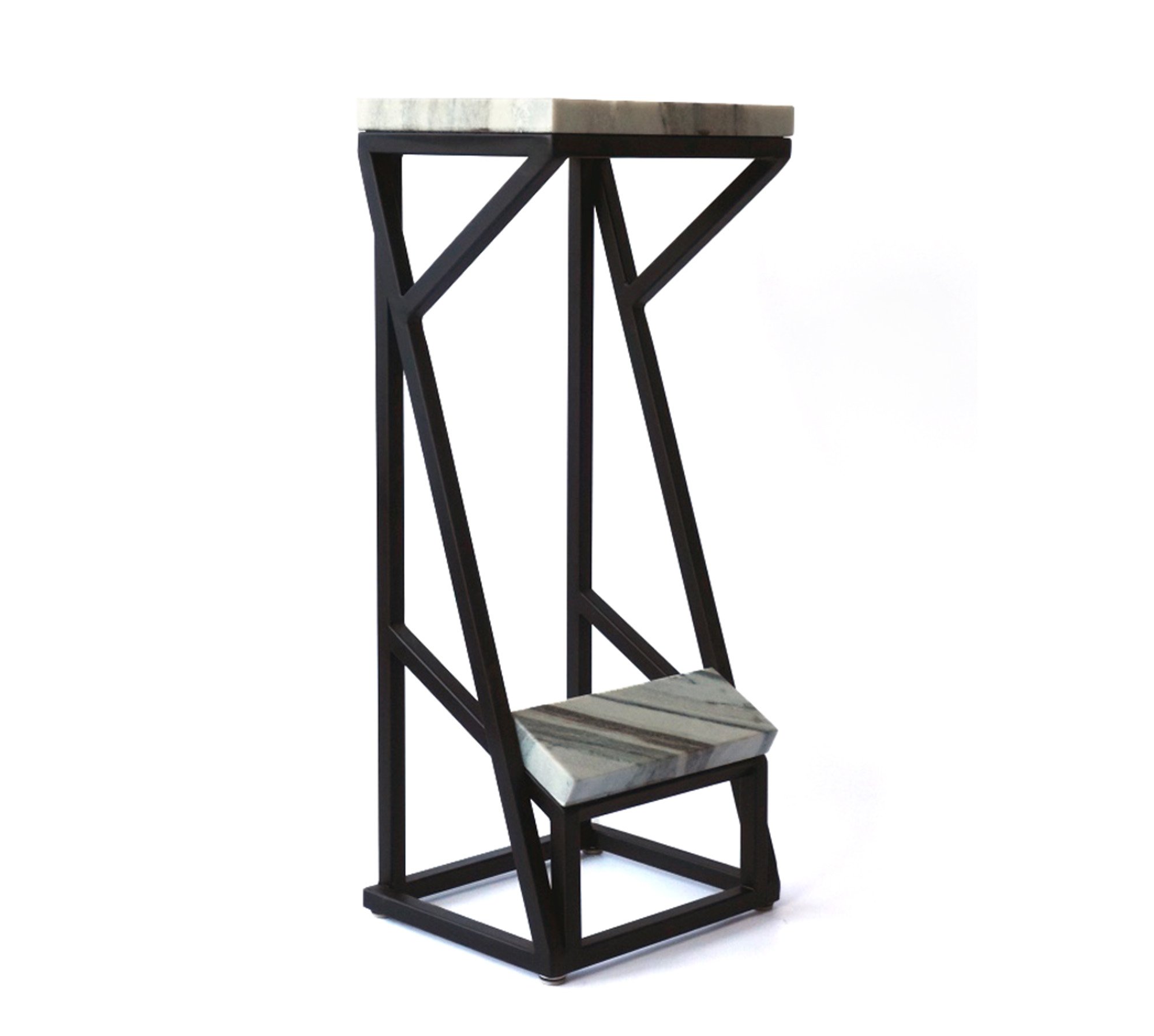 Penguin Bar Stool
|Powder Coated Steel, Carrara Marble|
29.5”h x 12”d x 10”w