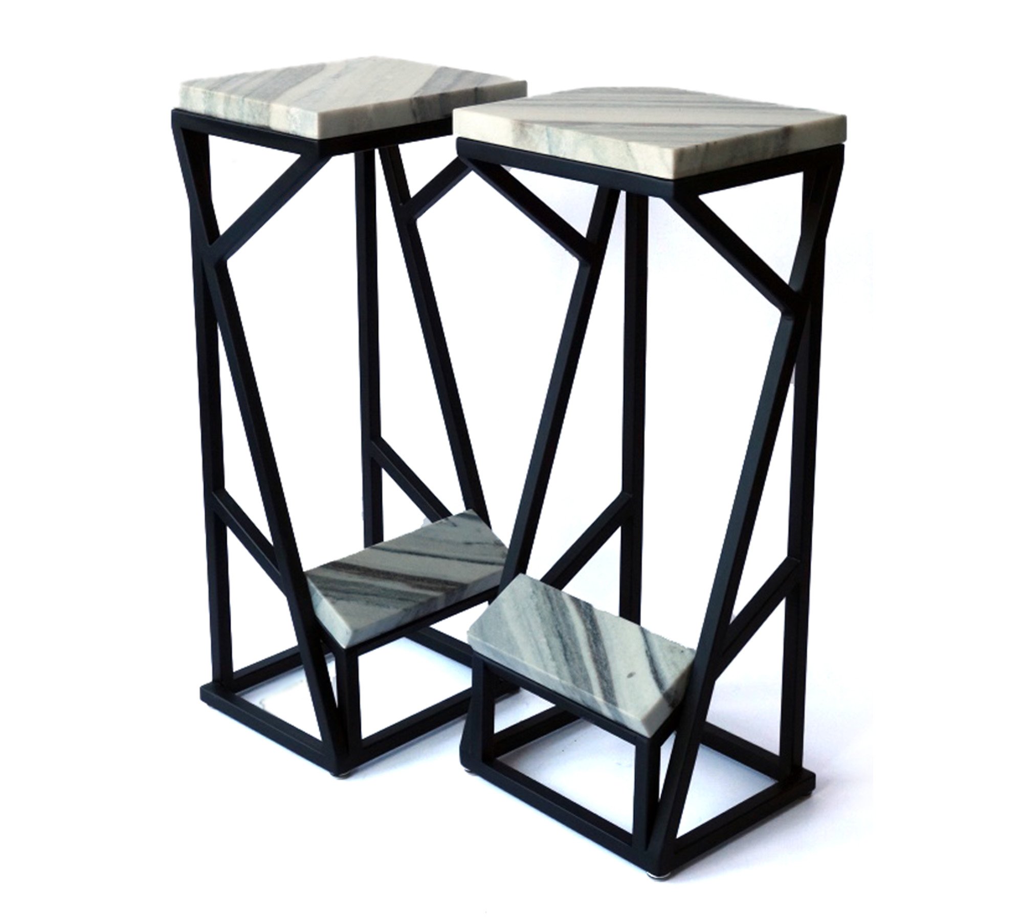 Penguin Bar Stool
|Powder Coated Steel, Carrara Marble|
29.5”h x 12”d x 10”w