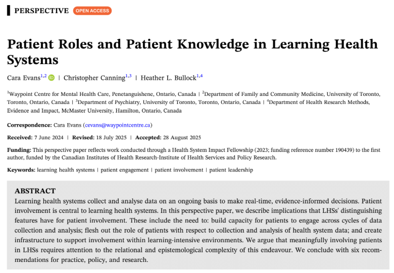 Patient Roles and Patient Knowledge in Learning Health Systems