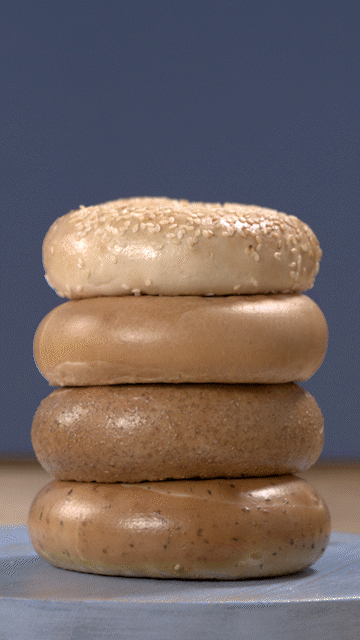 bagel drop food photography.gif