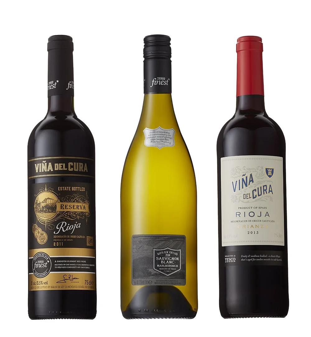 set of there perfect light wine bottles