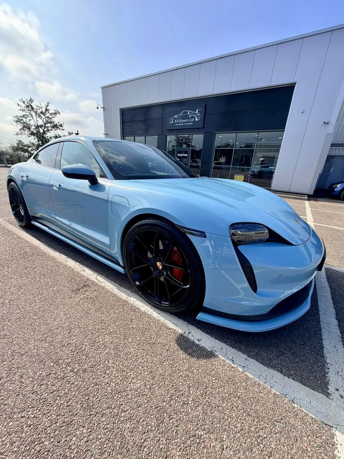 Frost Blue Porsche Taycan - Repair Services.jpeg