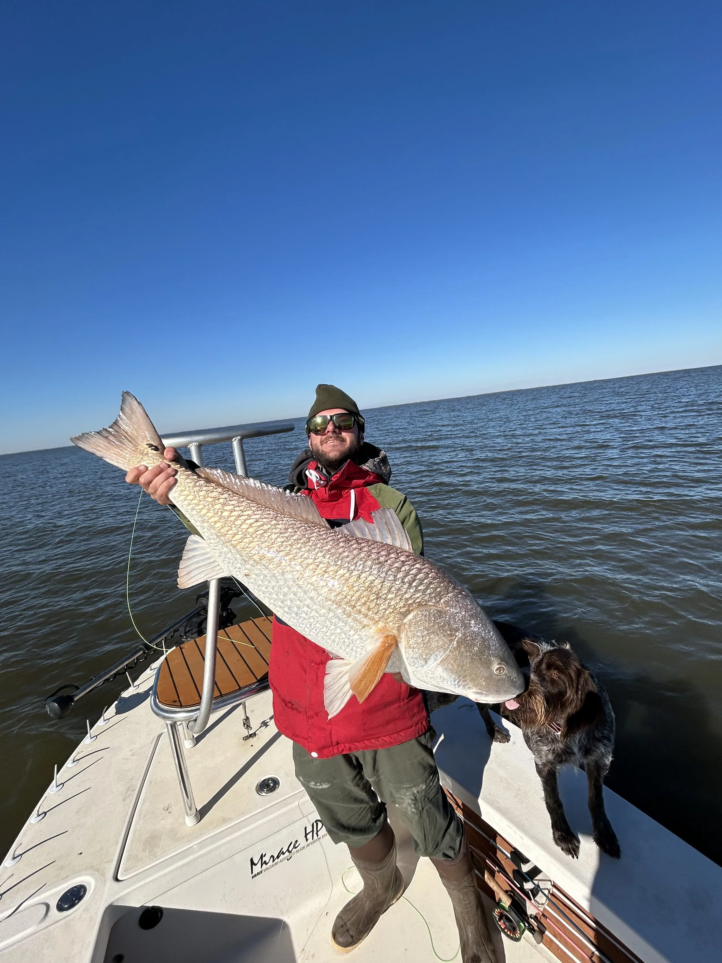 
First Redfish Ever caught by this client in Louisiana 