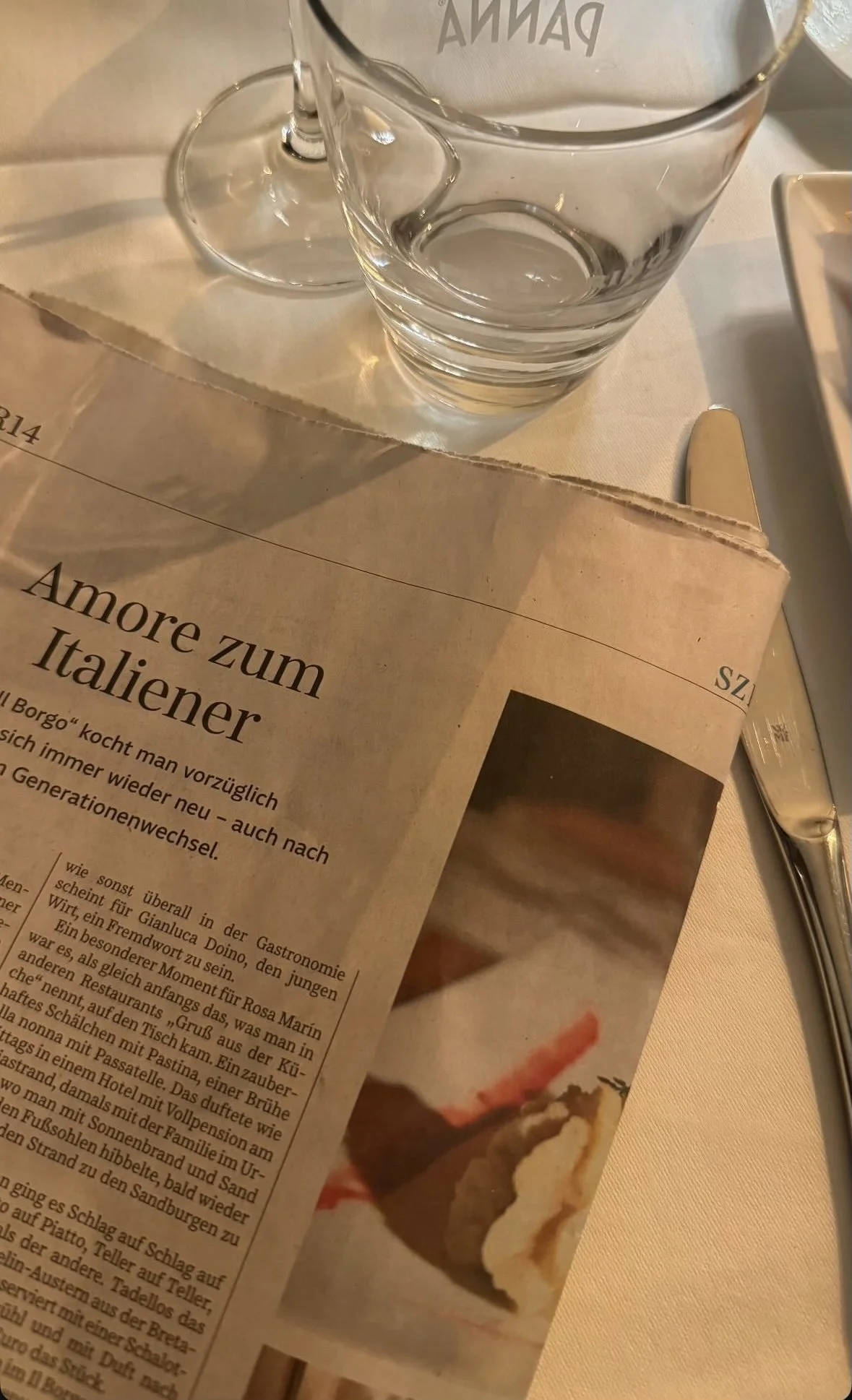 AMORE ZUM ITALIENER: Eine kulinarische Liebeserklärung der Süddeutschen Zeitung an unser “Ricetta della Vita”.