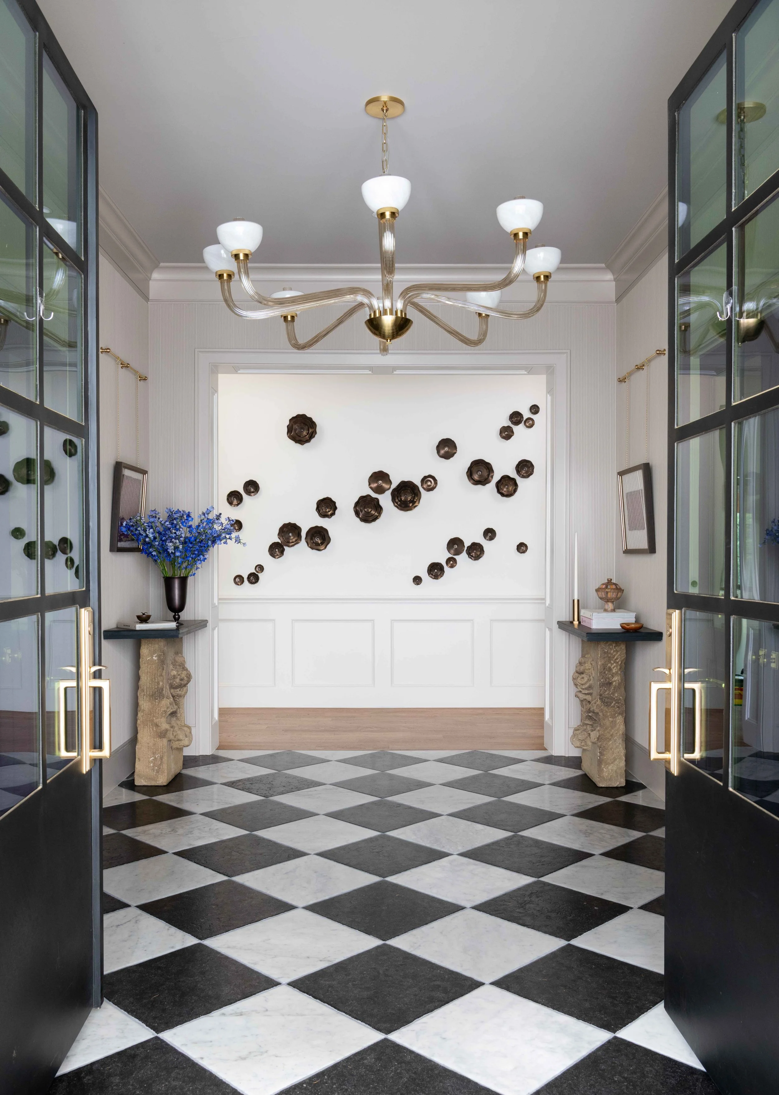 Gorgeous entry foyer in Southlake luxury home.
