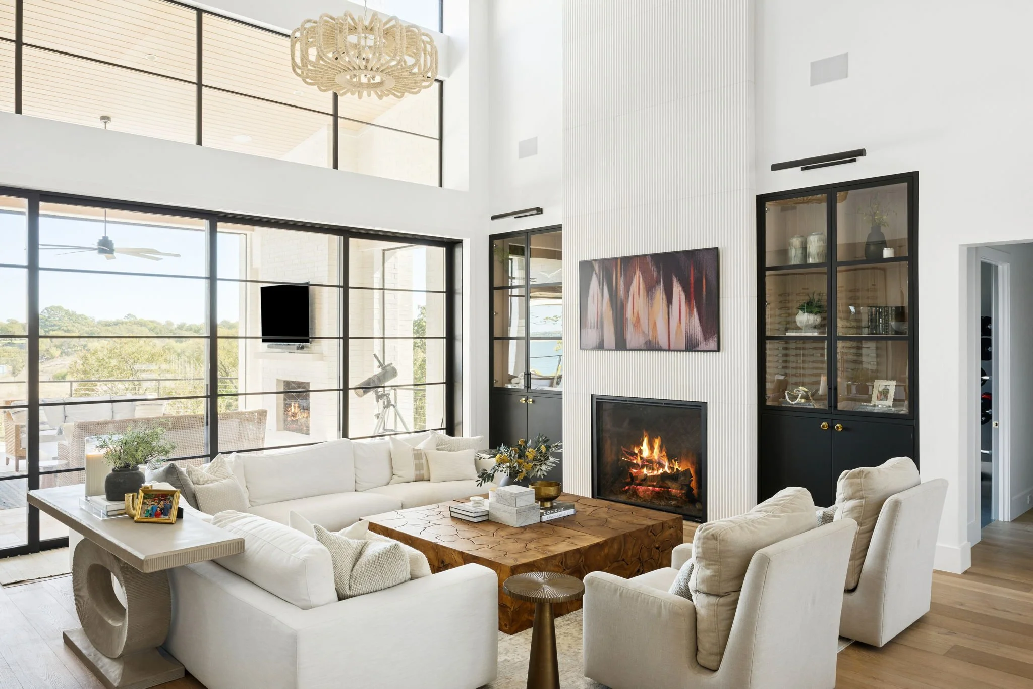 Natural light shining through custom home.