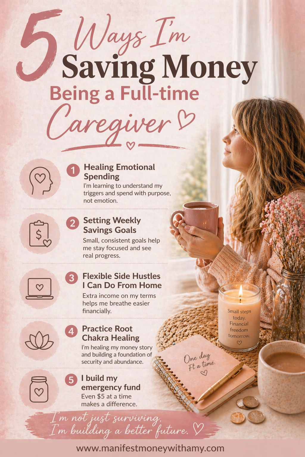5 Ways I'm Saving Money as a Full-Time Caregiver (Emotional Spending, Side Hustles &amp; Root Chakra Healing)