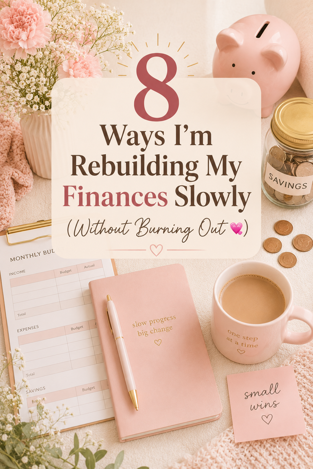 8 Ways I'm Rebuilding My Finances Slowly (Without Burning Out 💗)