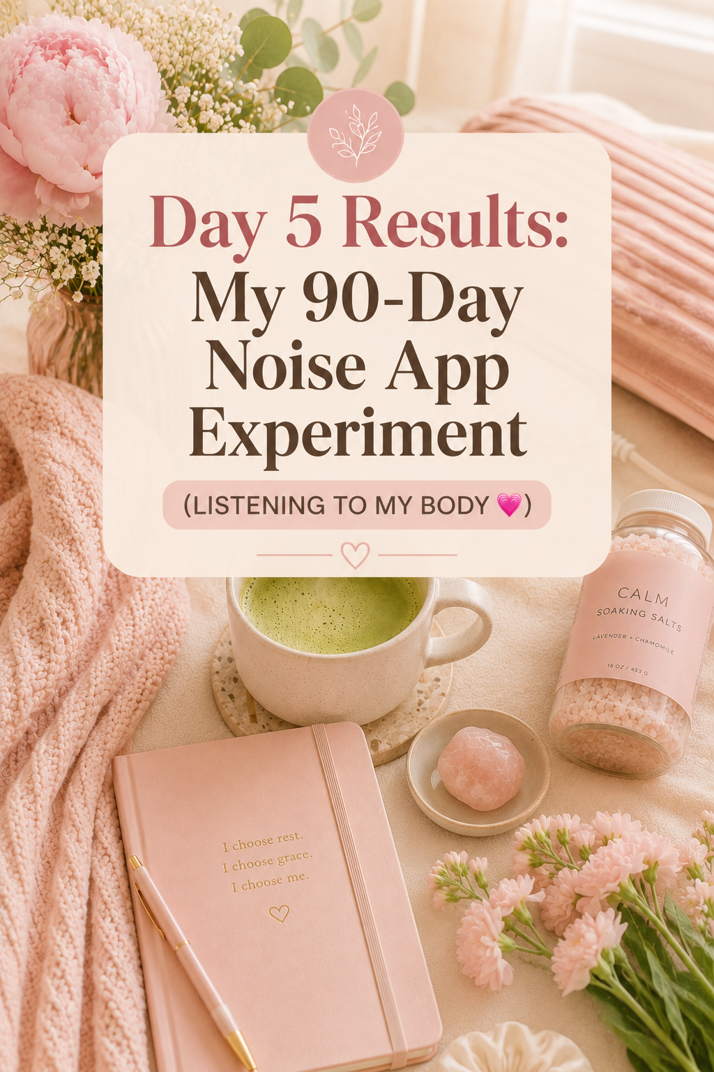 Day 5 Results: My 90-Day Noise App Experiment (Listening to My Body 💗)