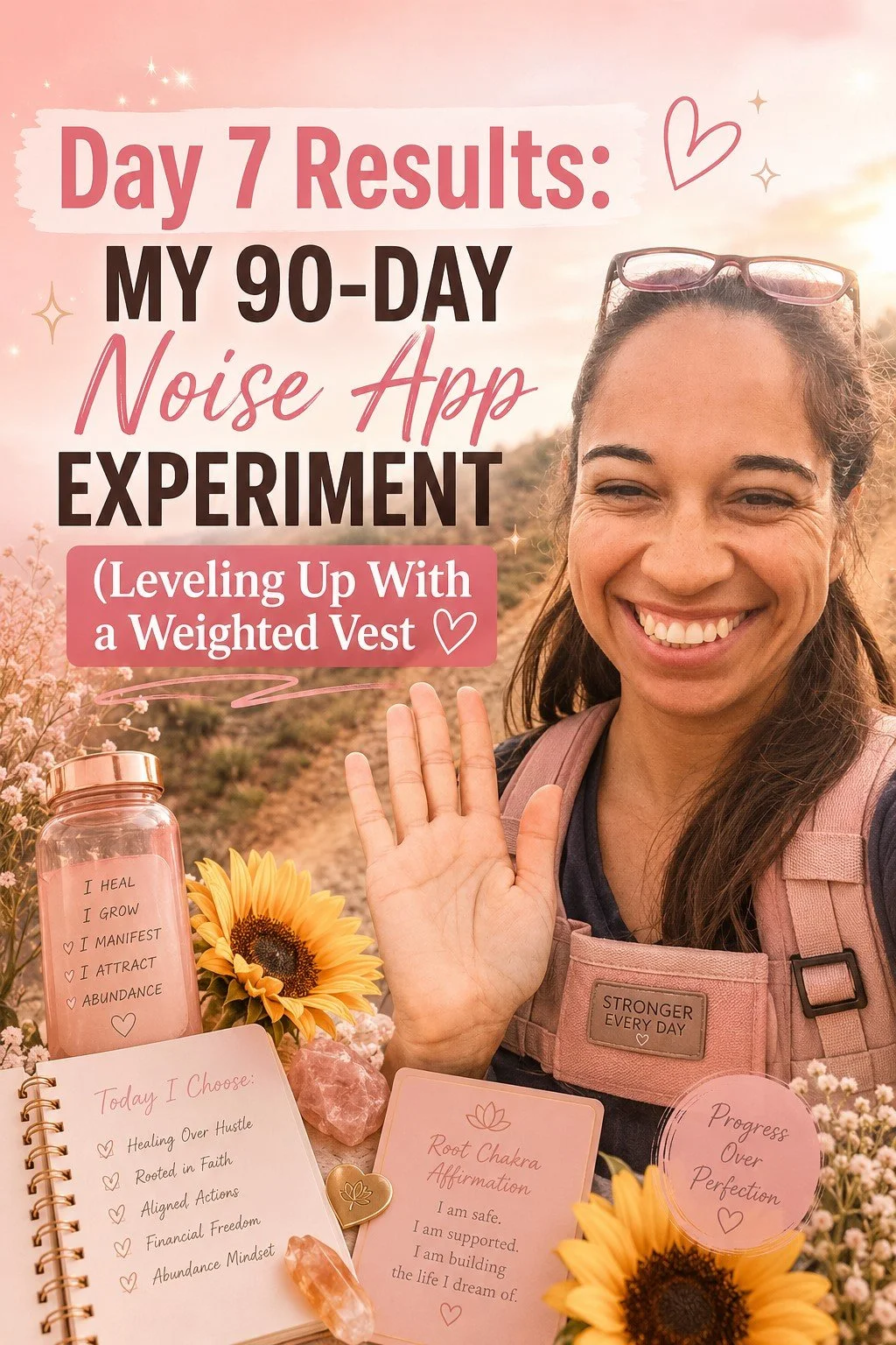 Day 7 Results: My 90-Day Noise App Experiment (Leveling Up With a Weighted Vest 💗)