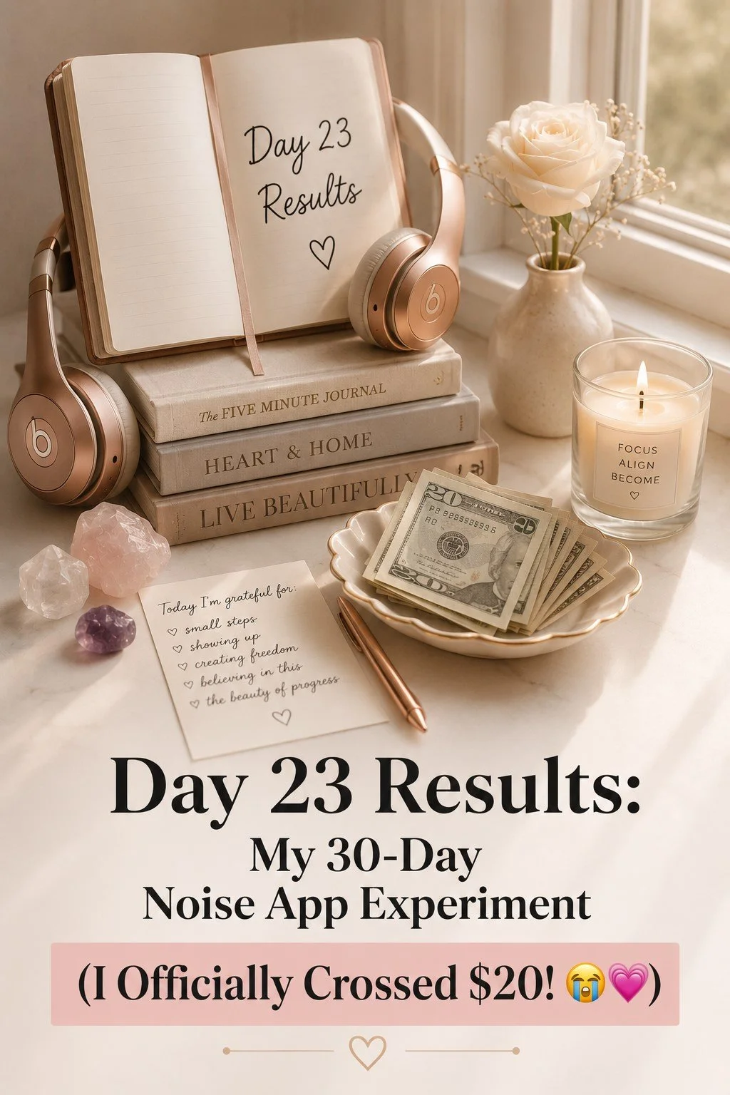 Day 23 Results: My 90-Day Noise App Experiment (Energy Clearing, Grandmother Visits + Finding My Way Back 💗)