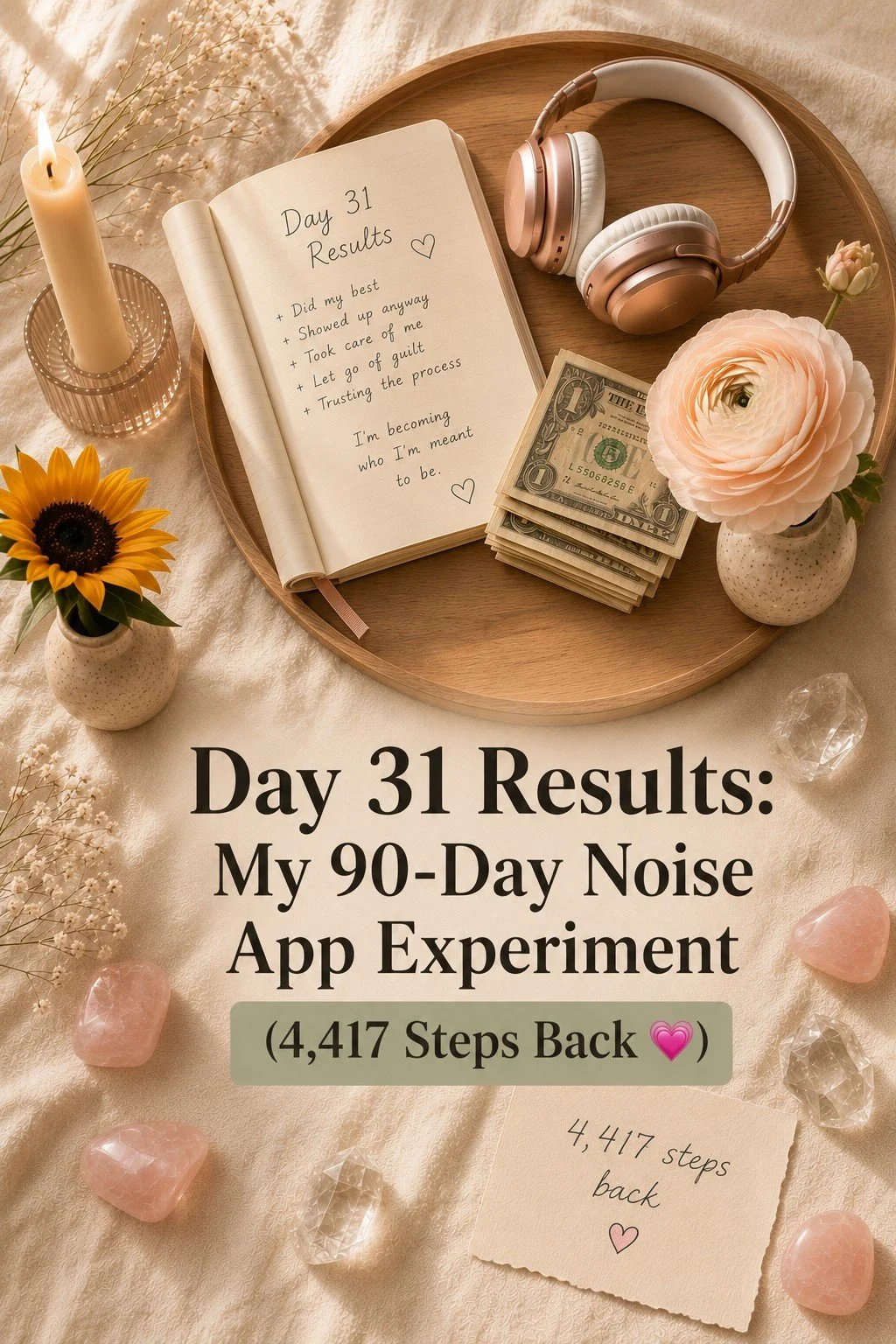 Day 31 Results: My 90-Day Noise App Experiment (Getting Back On the Treadmill 💗)