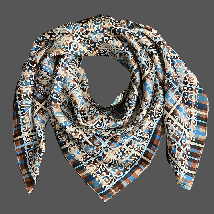 Plaid-I-Tude Sapphire Wild Rag