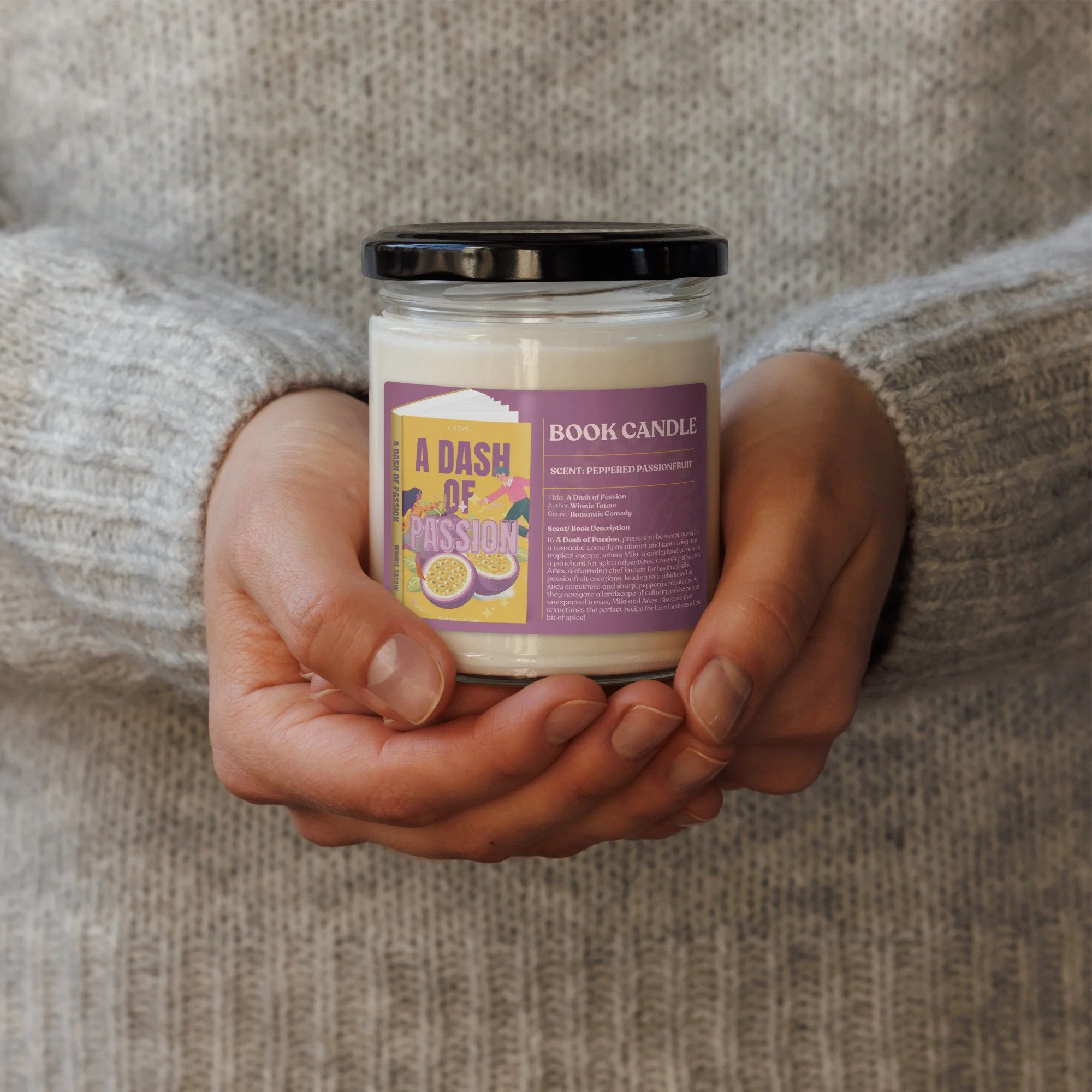 "A Dash of Passion" Scented Soy Book Candle