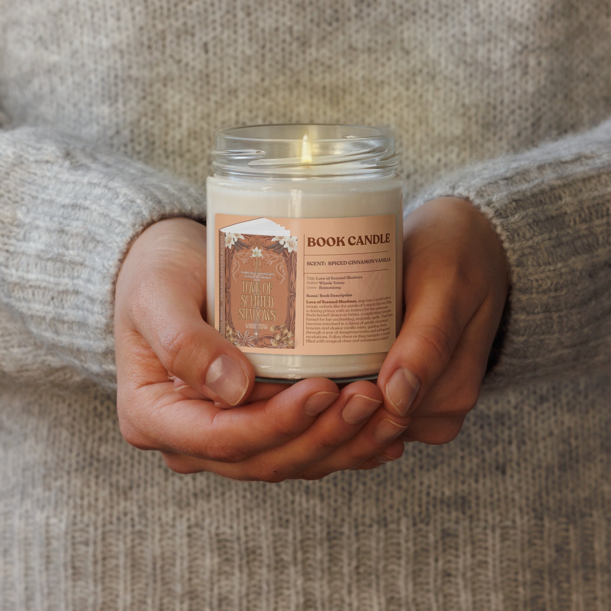 "Love of Scented Shadows" Scented Soy Book Candle