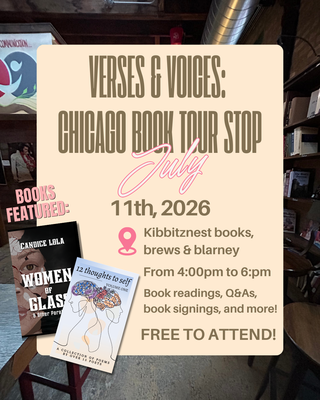 Verses & Voices: Chicago Book Tour Stop
