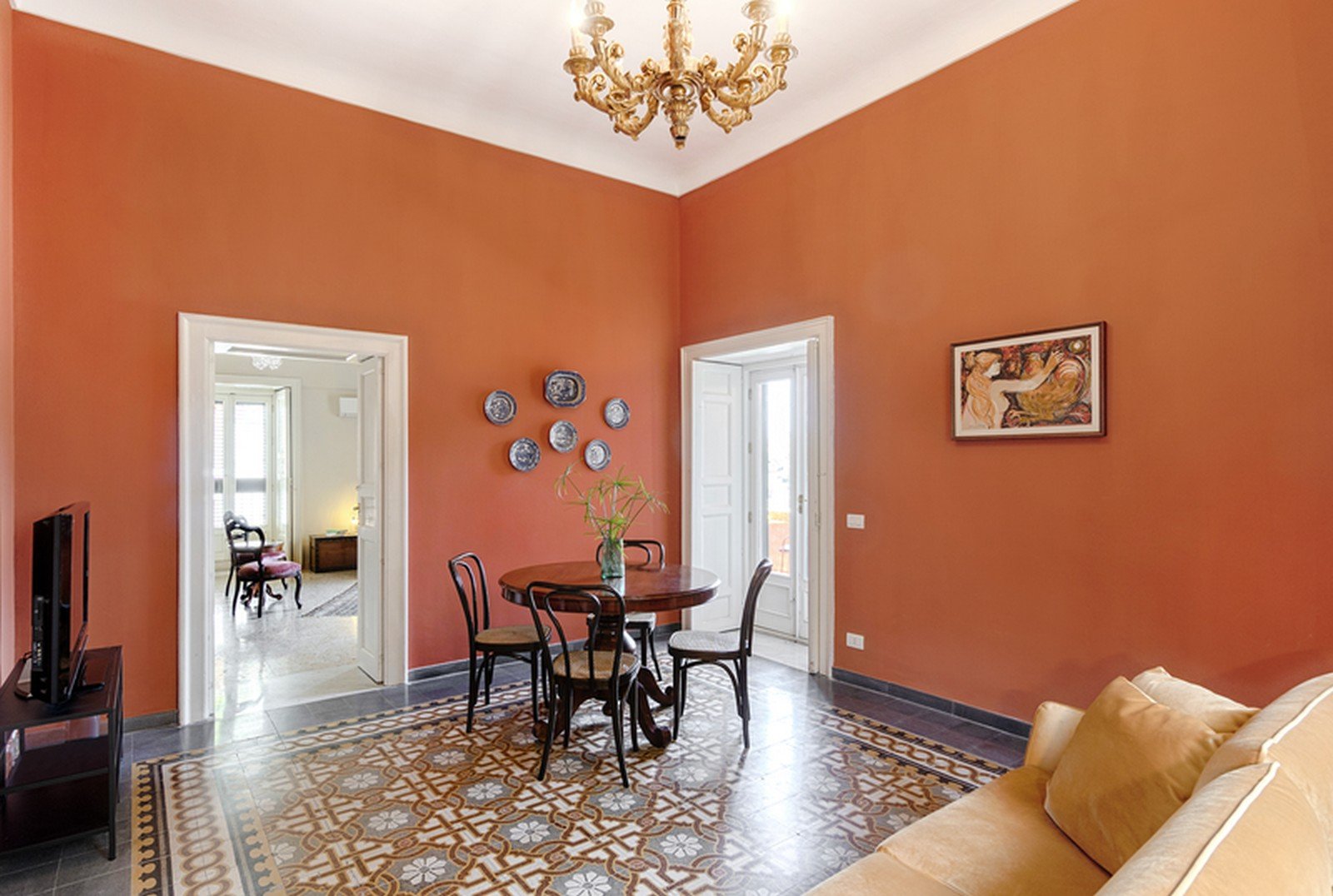 Living space at Casa Rosa