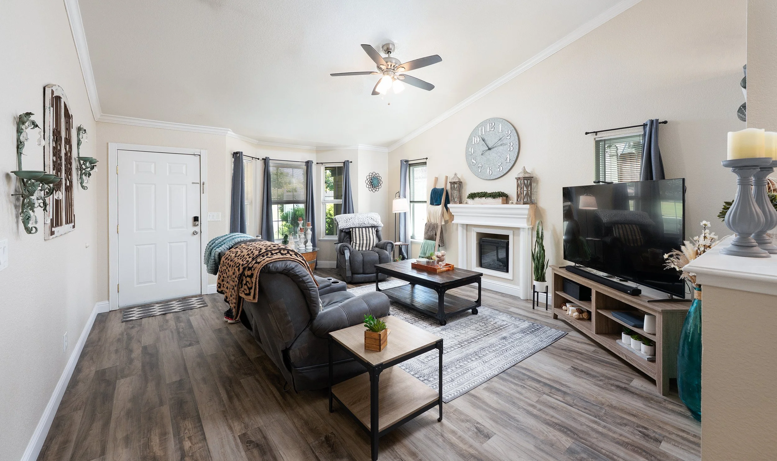 Professional real estate media by Volo Foto — photography, video, virtual tours, floor plans, and FAA Part 107 certified drone services in Sacramento, Elk Grove, Galt, and Lodi — home living room.