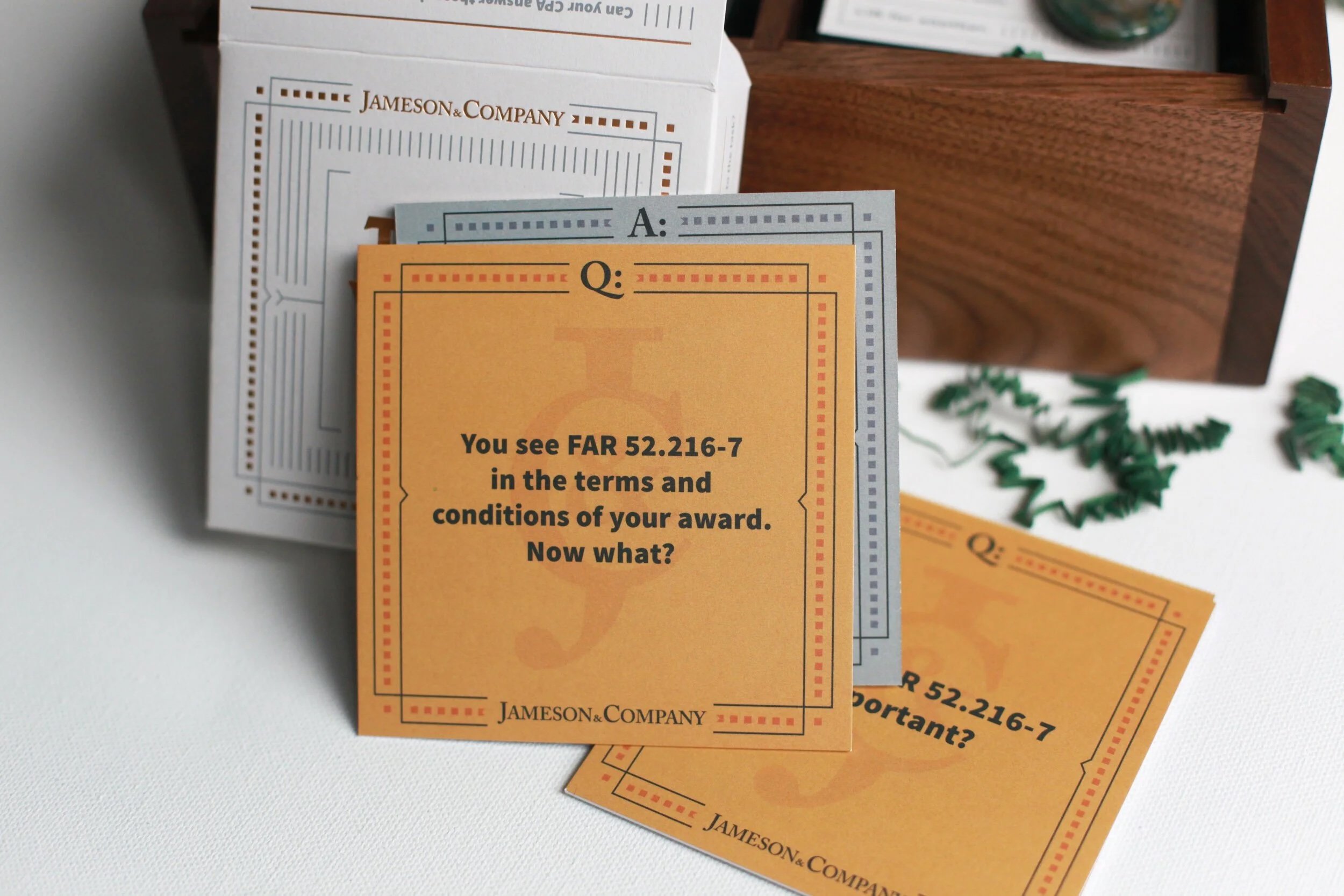 Flashcards helped awardees discern whether their CPA was up for the task. We brought the same concept to interactive blogs. 