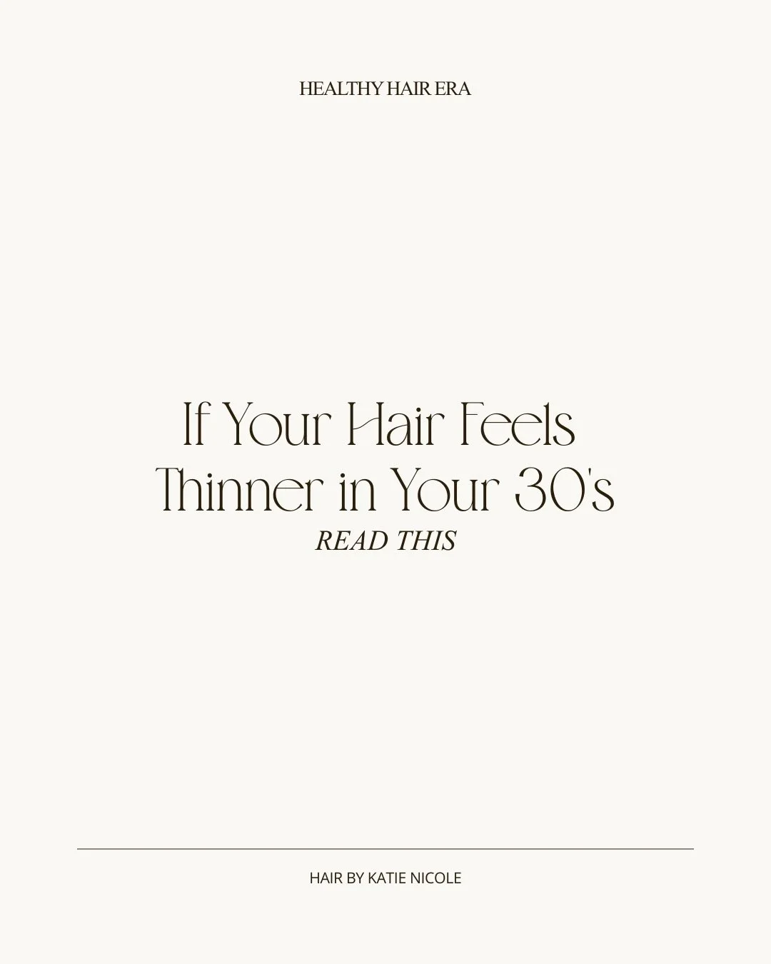 If your hair has started feeling thinner lately, you&rsquo;re not alone.

Many women notice subtle shifts in their 30&rsquo;s.
Less density, slower growth, or more shedding.

The key isn&rsquo;t panic.
It&rsquo;s understanding what your hair needs no