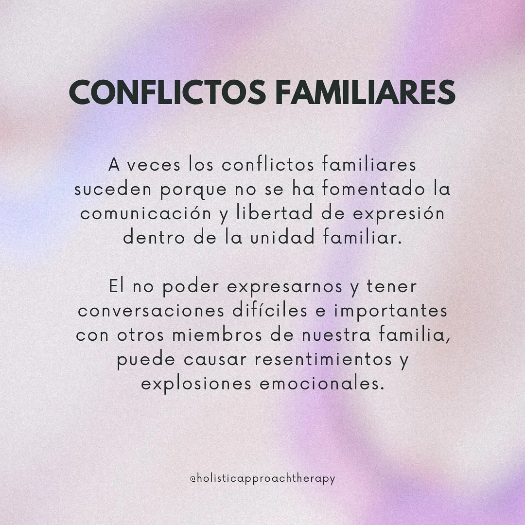 Los conflictos familiares son normales y probablemente la mayor&iacute;a de la poblaci&oacute;n ha tenido una u otra experiencia conflictiva con sus seres queridos. Esto es parte de ser miembros de un grupo social. El problema no es necesariamente te