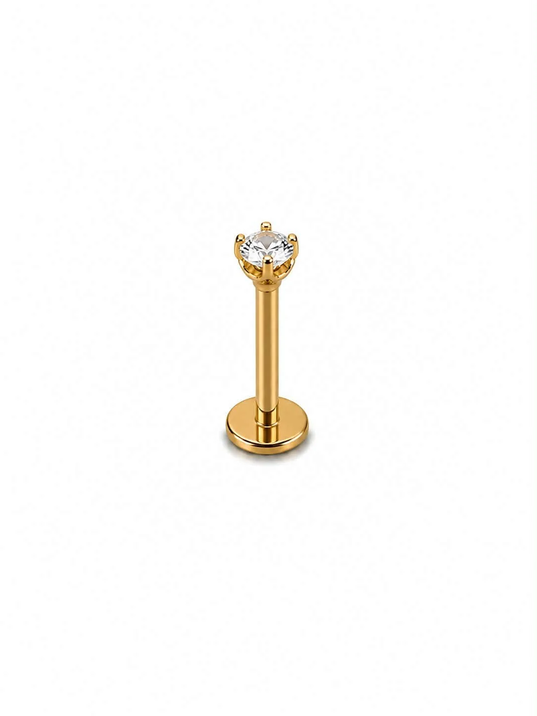 Labret doré pierre tige 6mm
