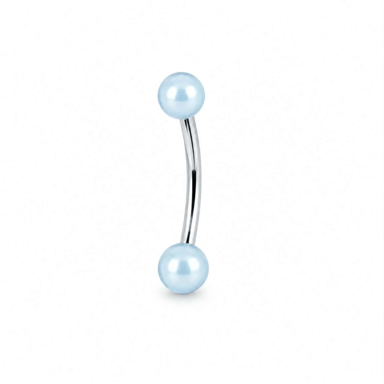 Nombril argent simple 2 boules