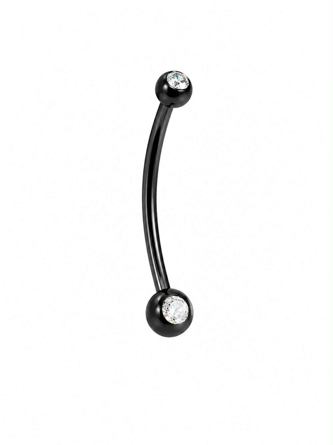 Banane noire 2 boules-pierres tige 10mm