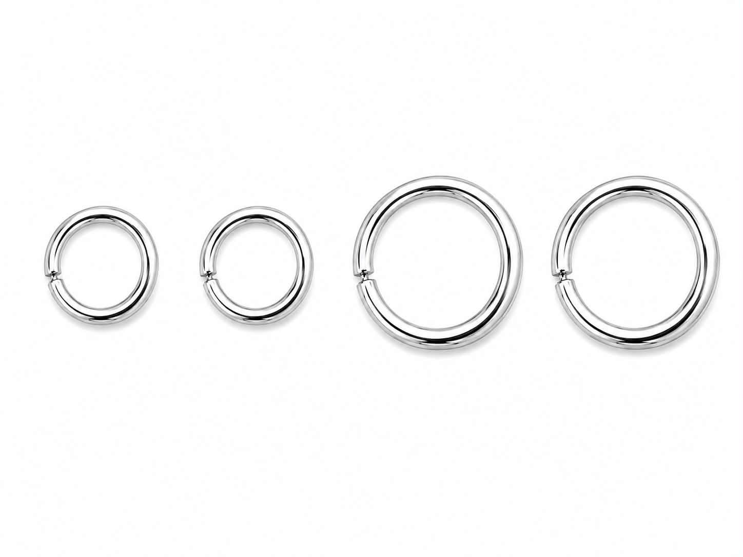2 PAIRES argent simple 6mm et 8mm