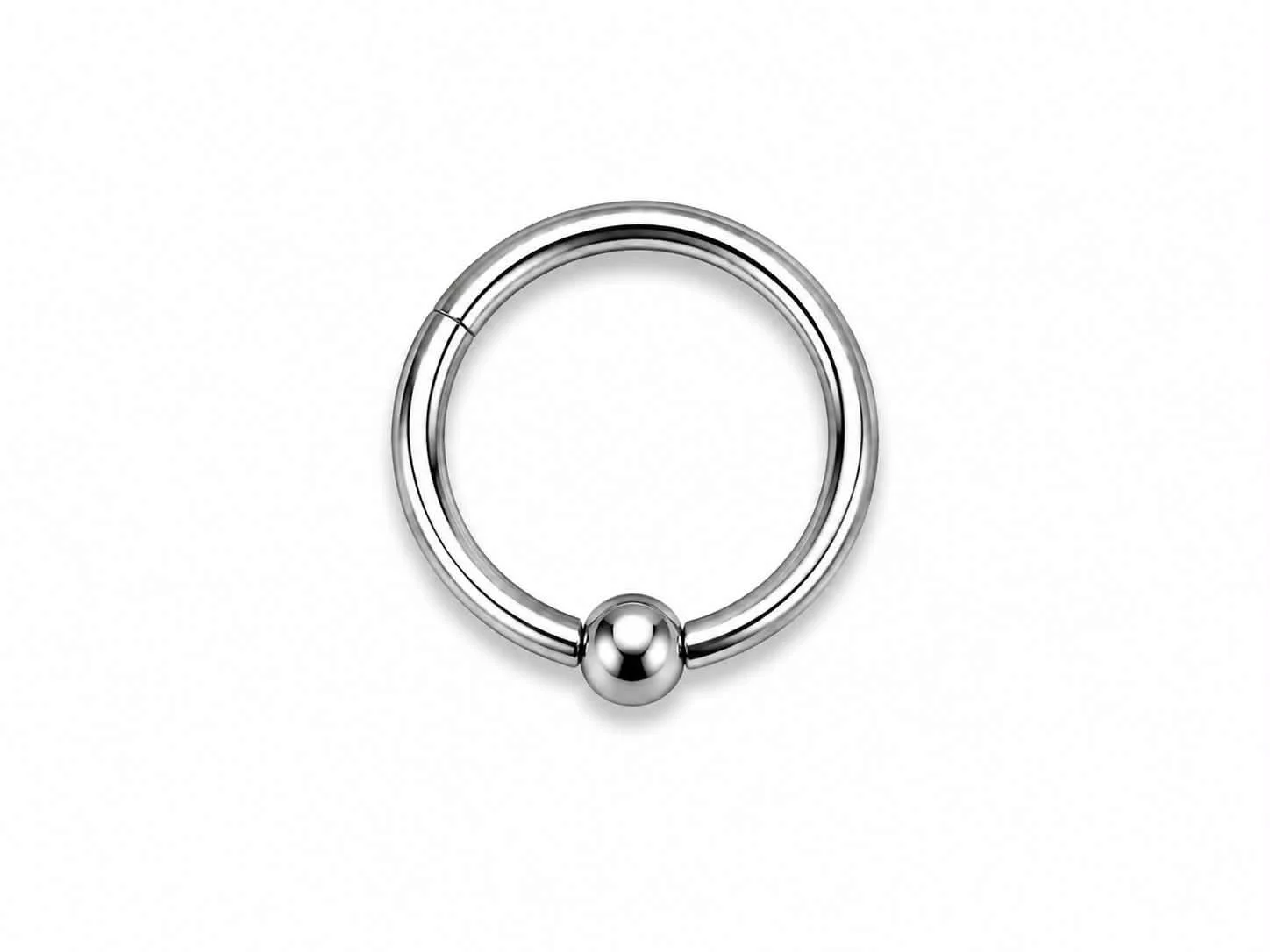 Anneau boule argent