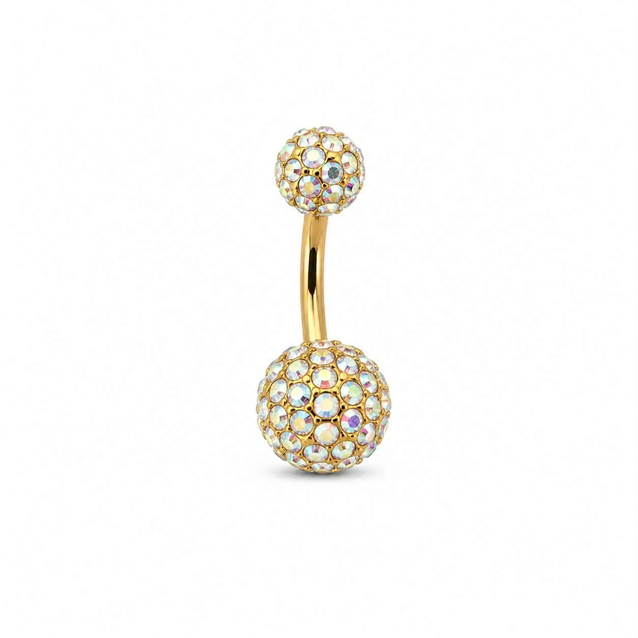 Nombril doré boules disco