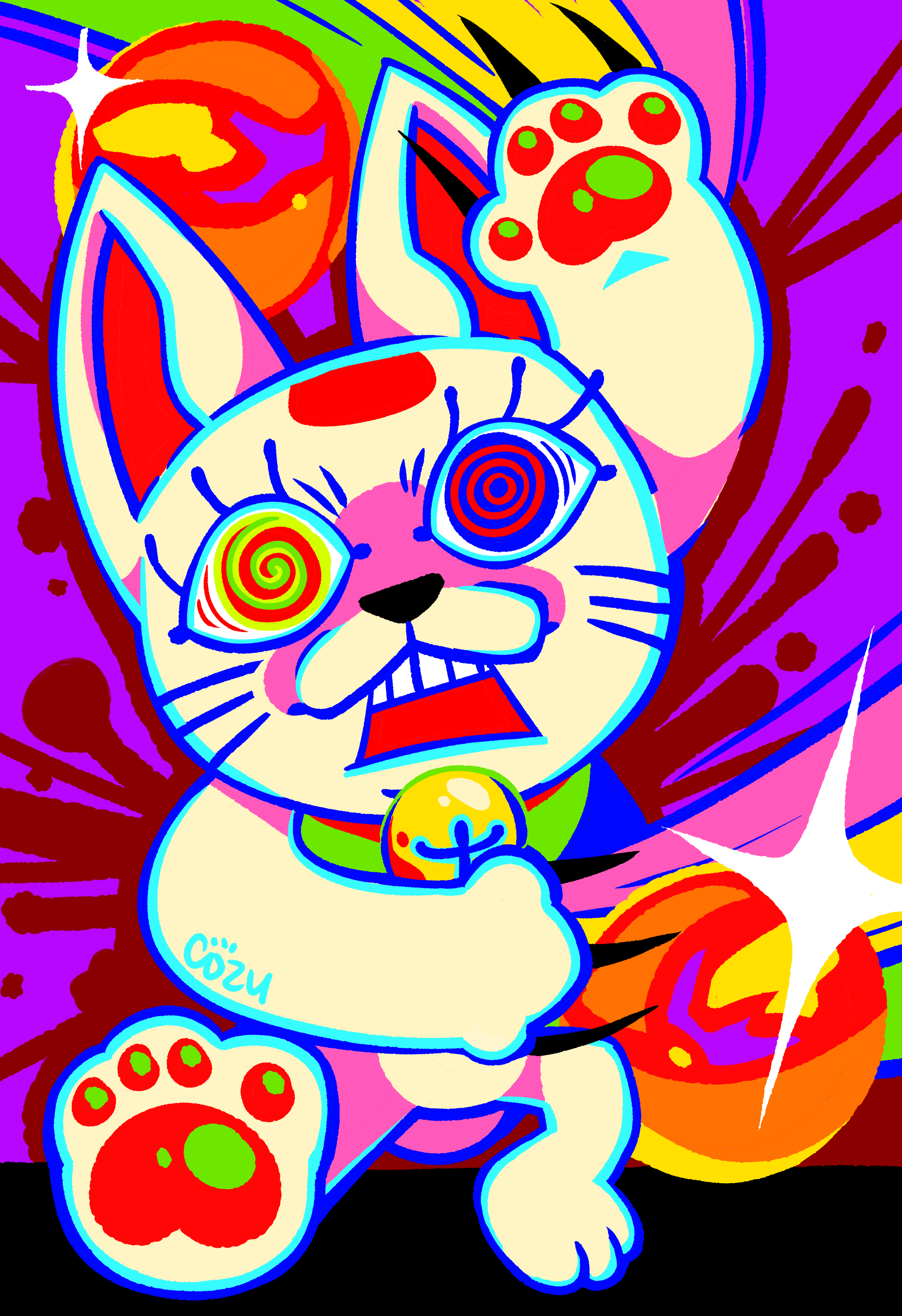 Turbo Kitty Print