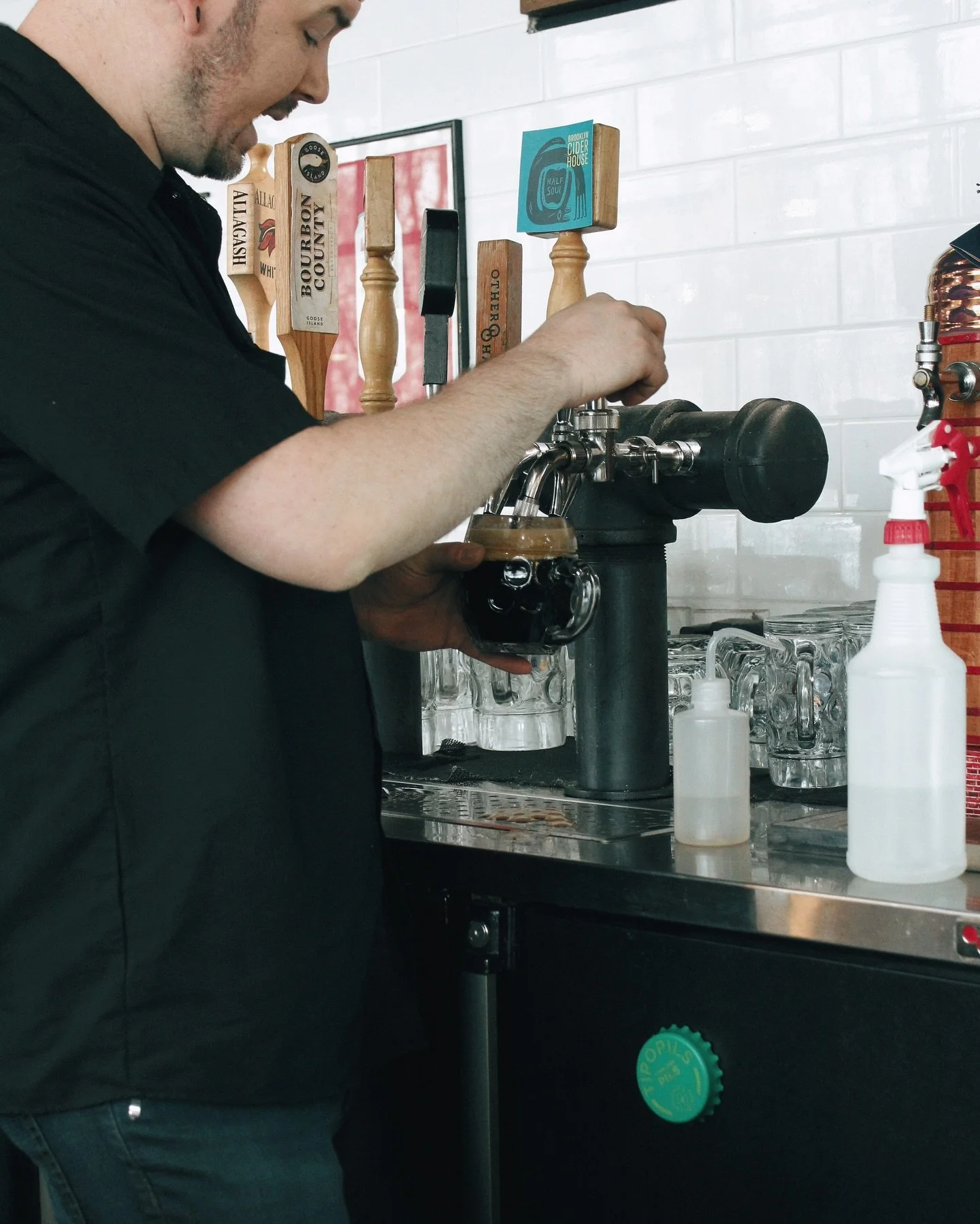 For a while it was believed by humans that the biggest goat in the world was the Markhor. BUT, as you can see in this photo, we have captured living proof of the GOATest GOAT pouring Skinny House &lsquo;Dark Lager&rsquo; from a side-pull. 

Look belo